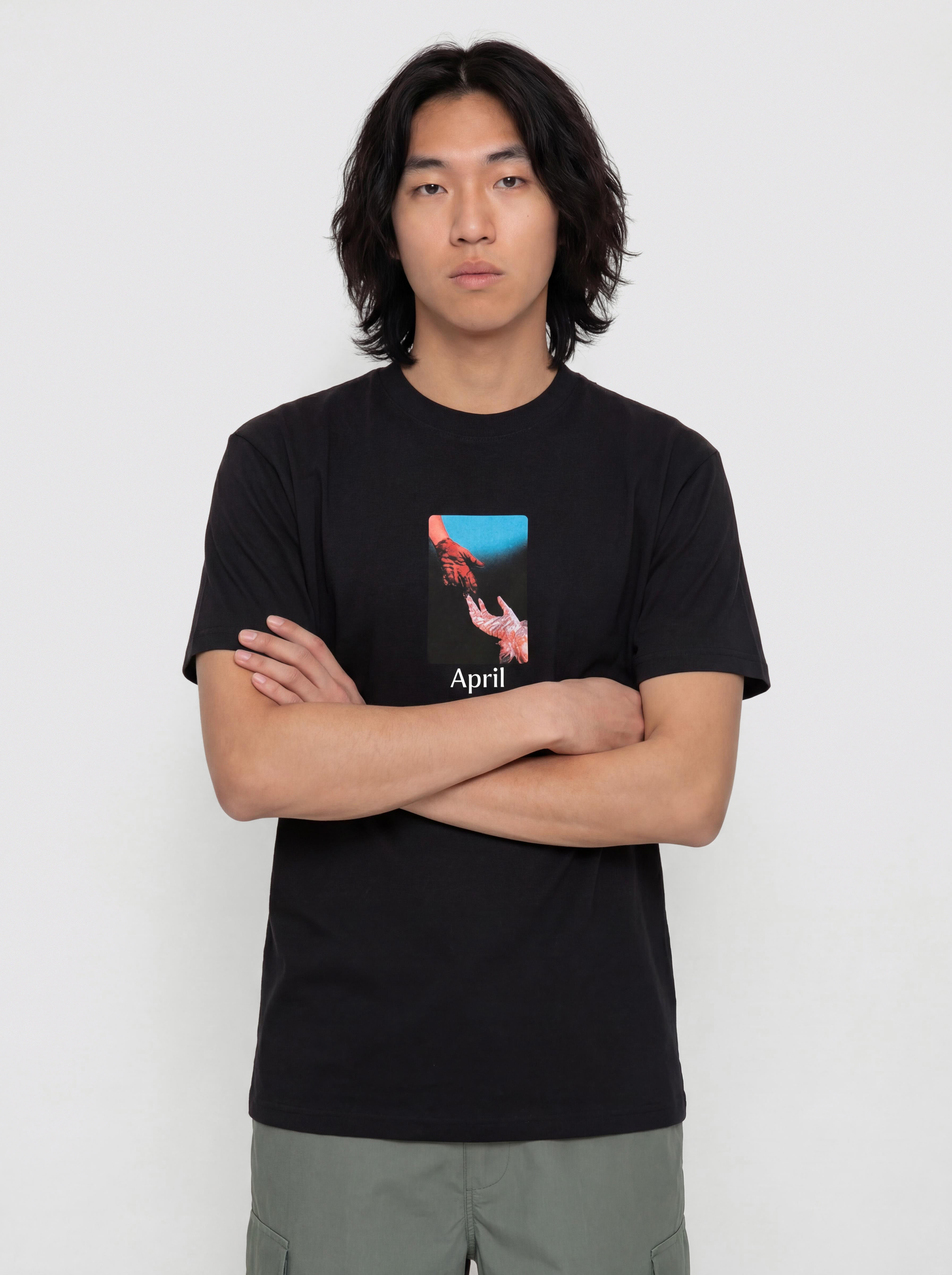 Tricou April Skateboards Material (black)