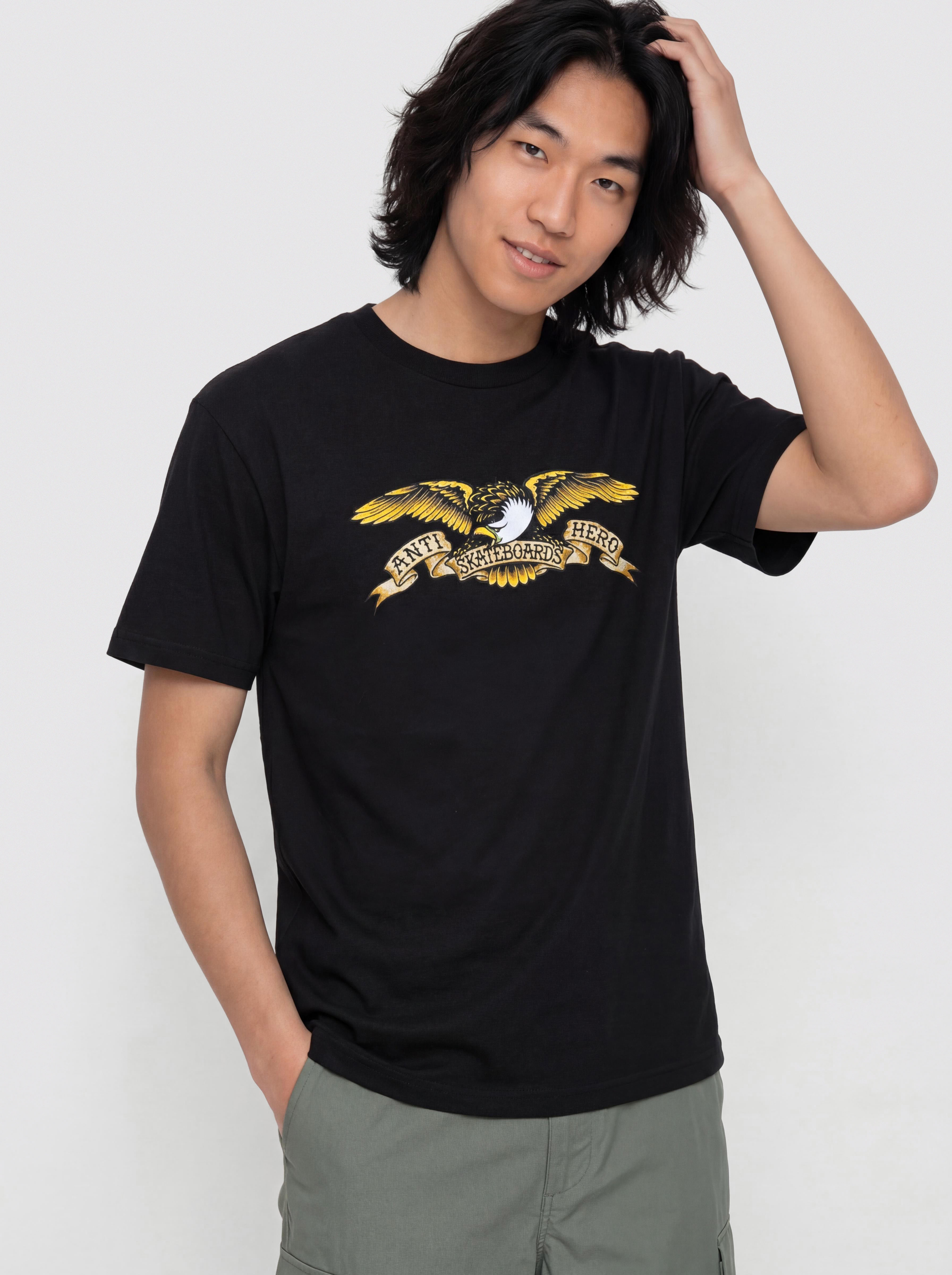 Tricou Antihero Eagle (black w/black multi color print)