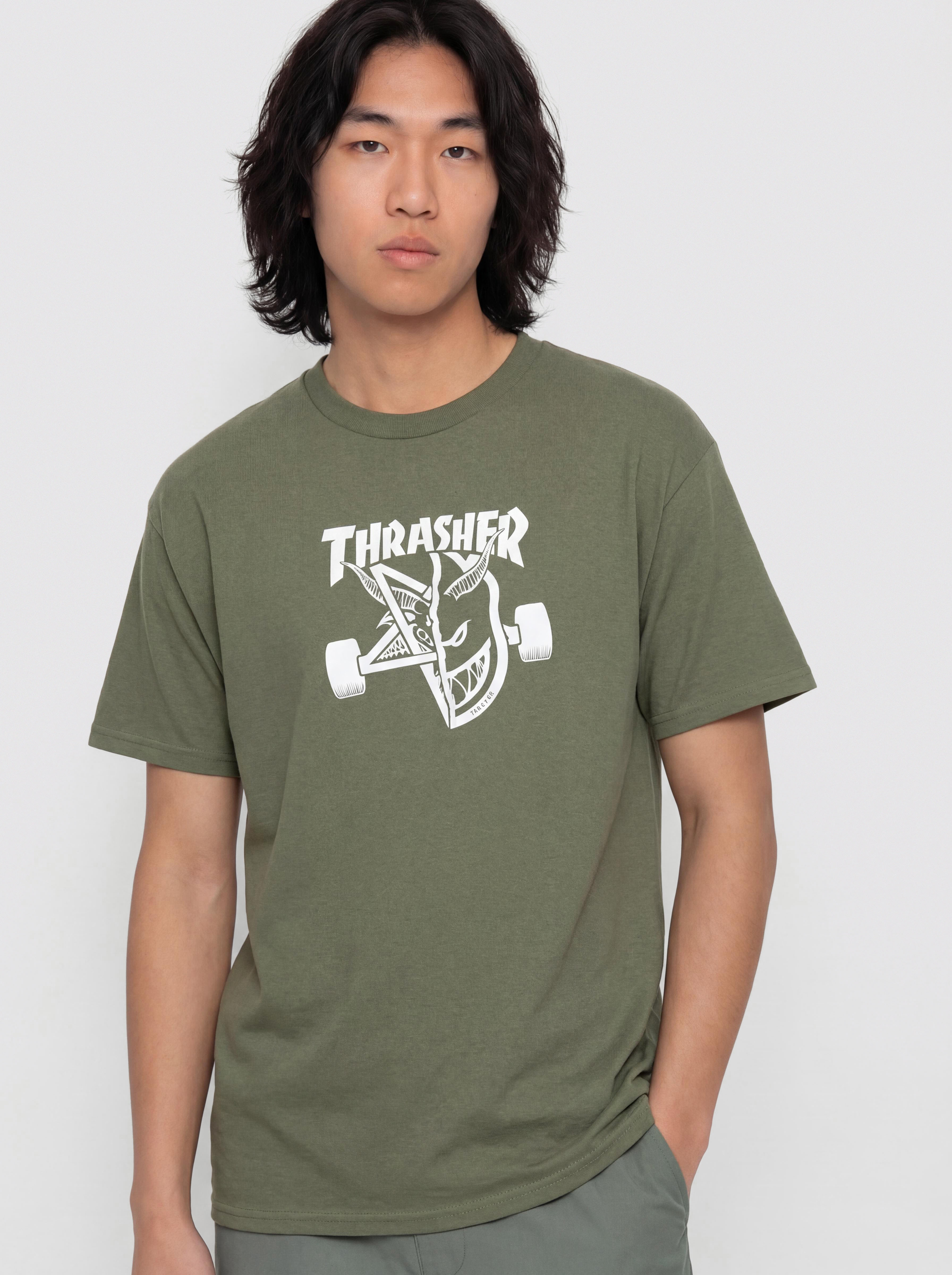 Tricou Thrasher x Spitfire Thrash & Burn (military green)