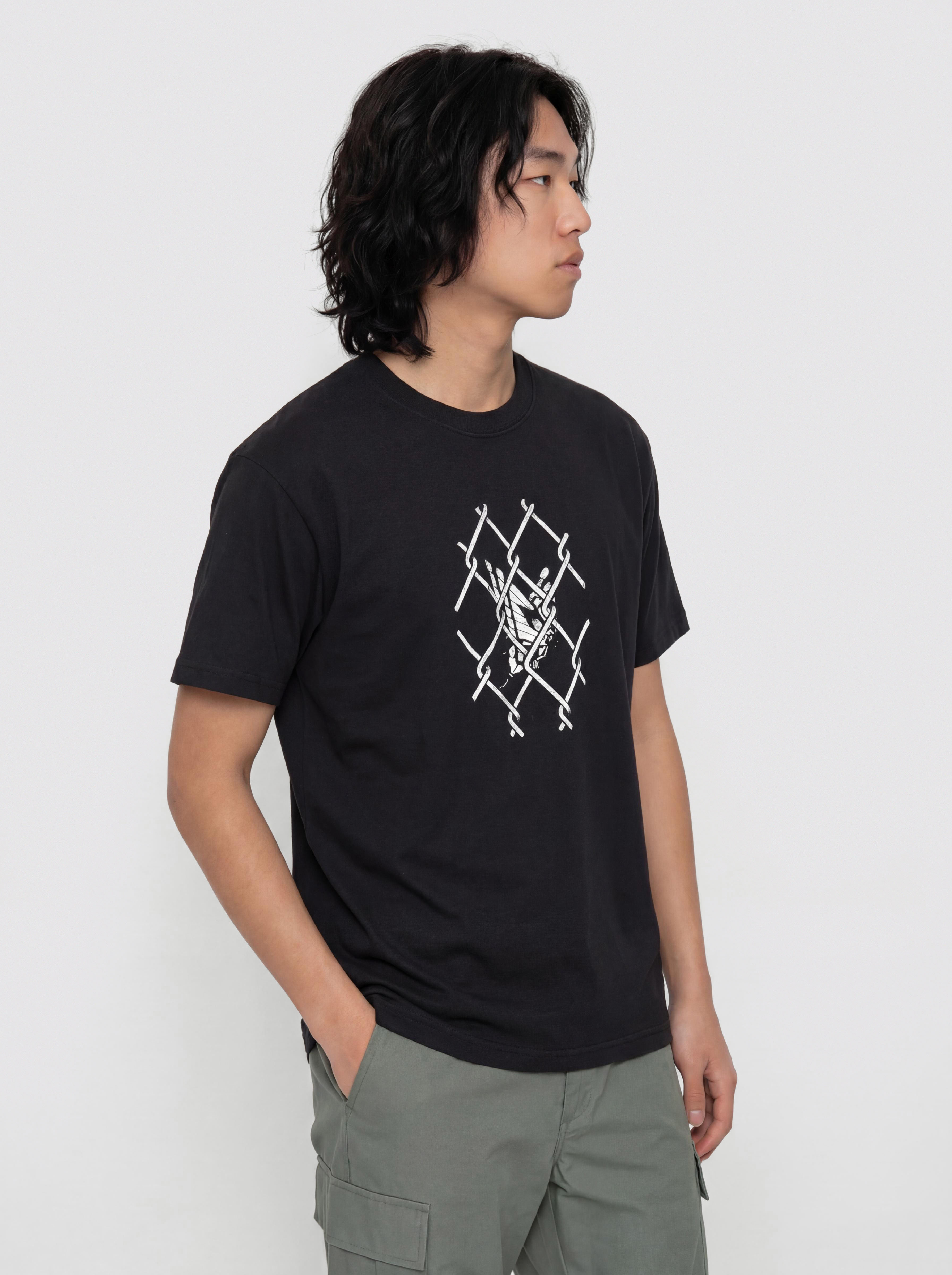 Tricou Real Outsider Grmnt Dye (black)