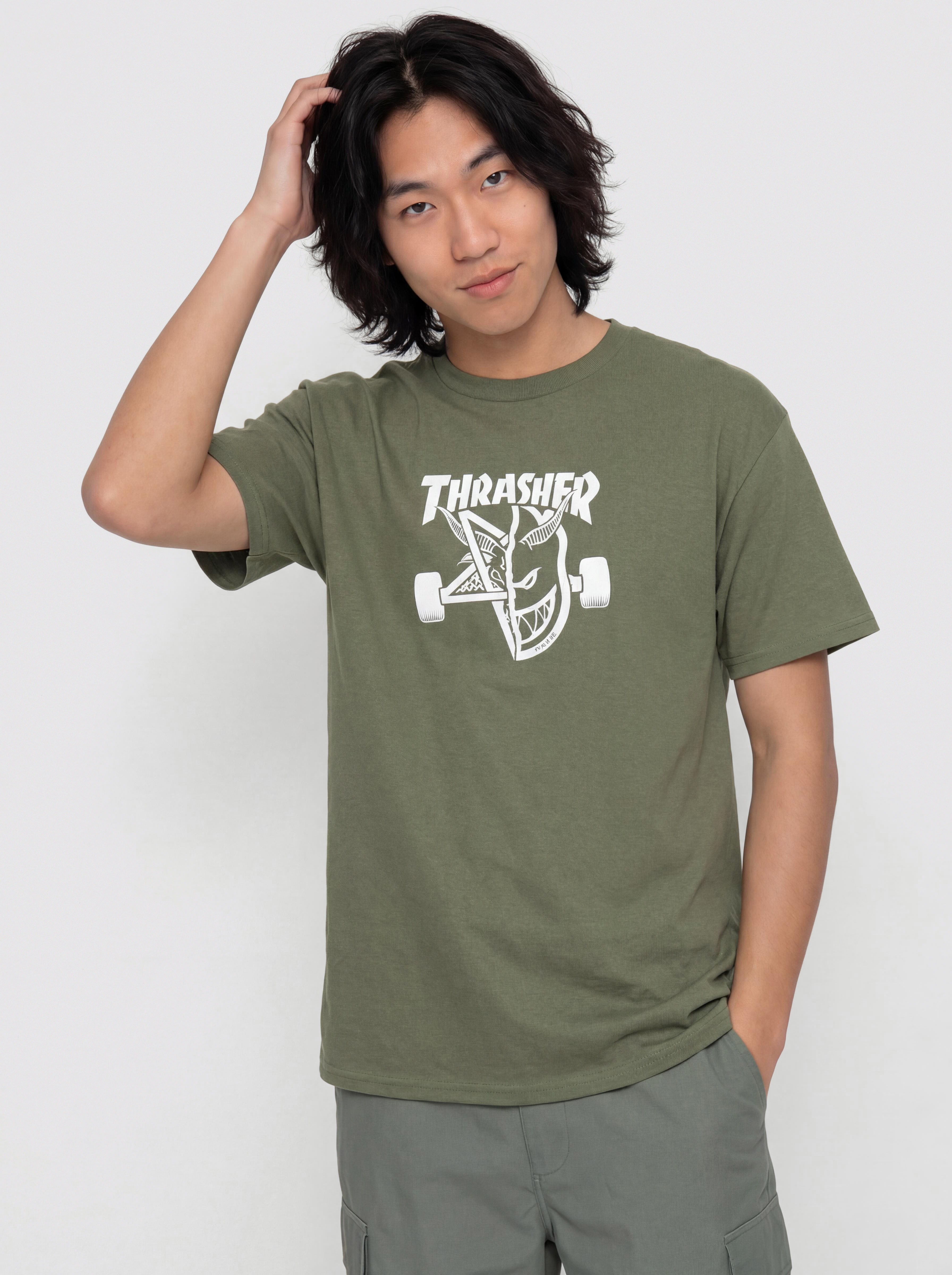 Tricou Thrasher x Spitfire Thrash & Burn (military green)