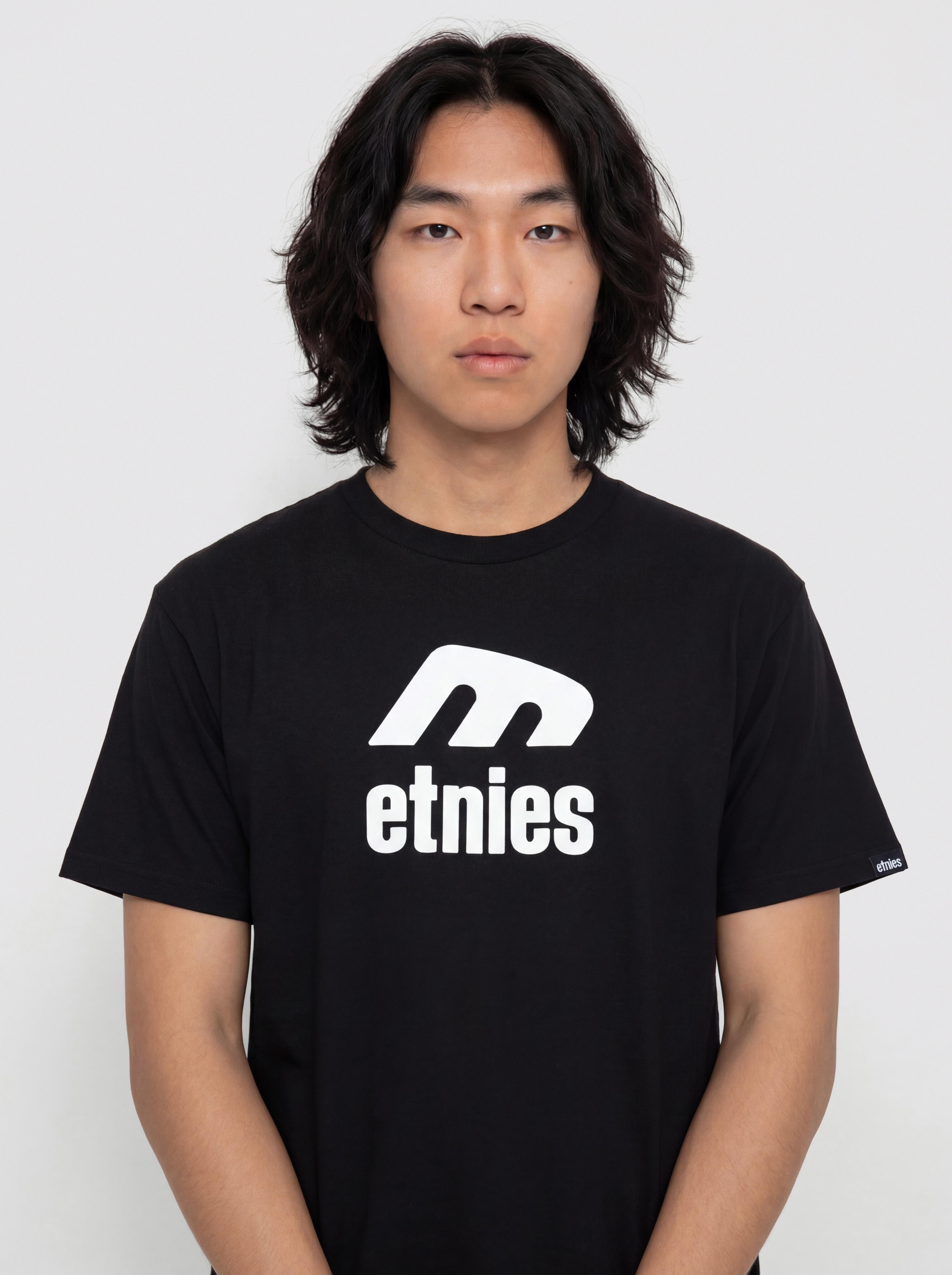 Tricou Etnies Icon E (black/white)