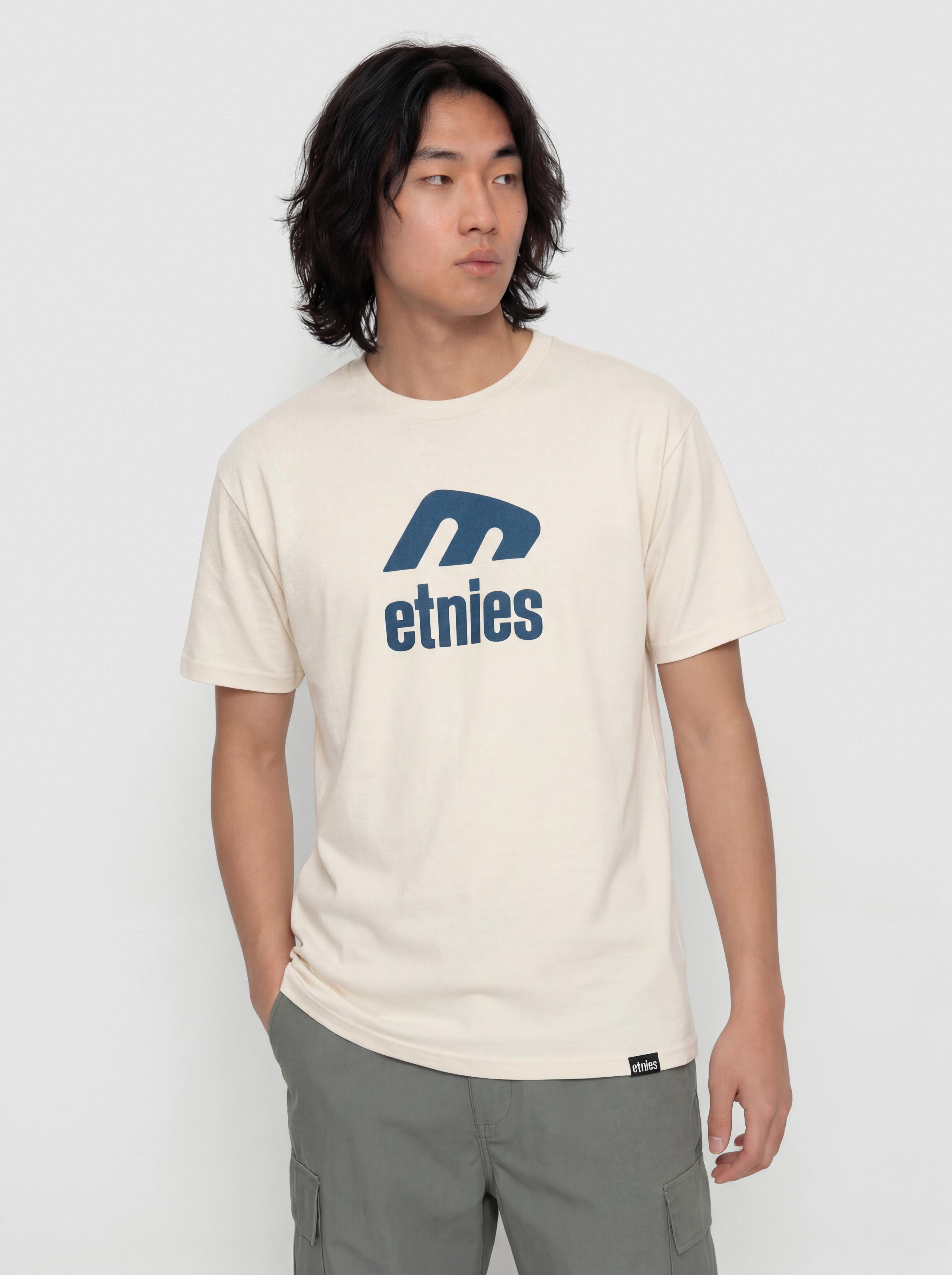 Tricou Etnies Icon E (tan/blue)