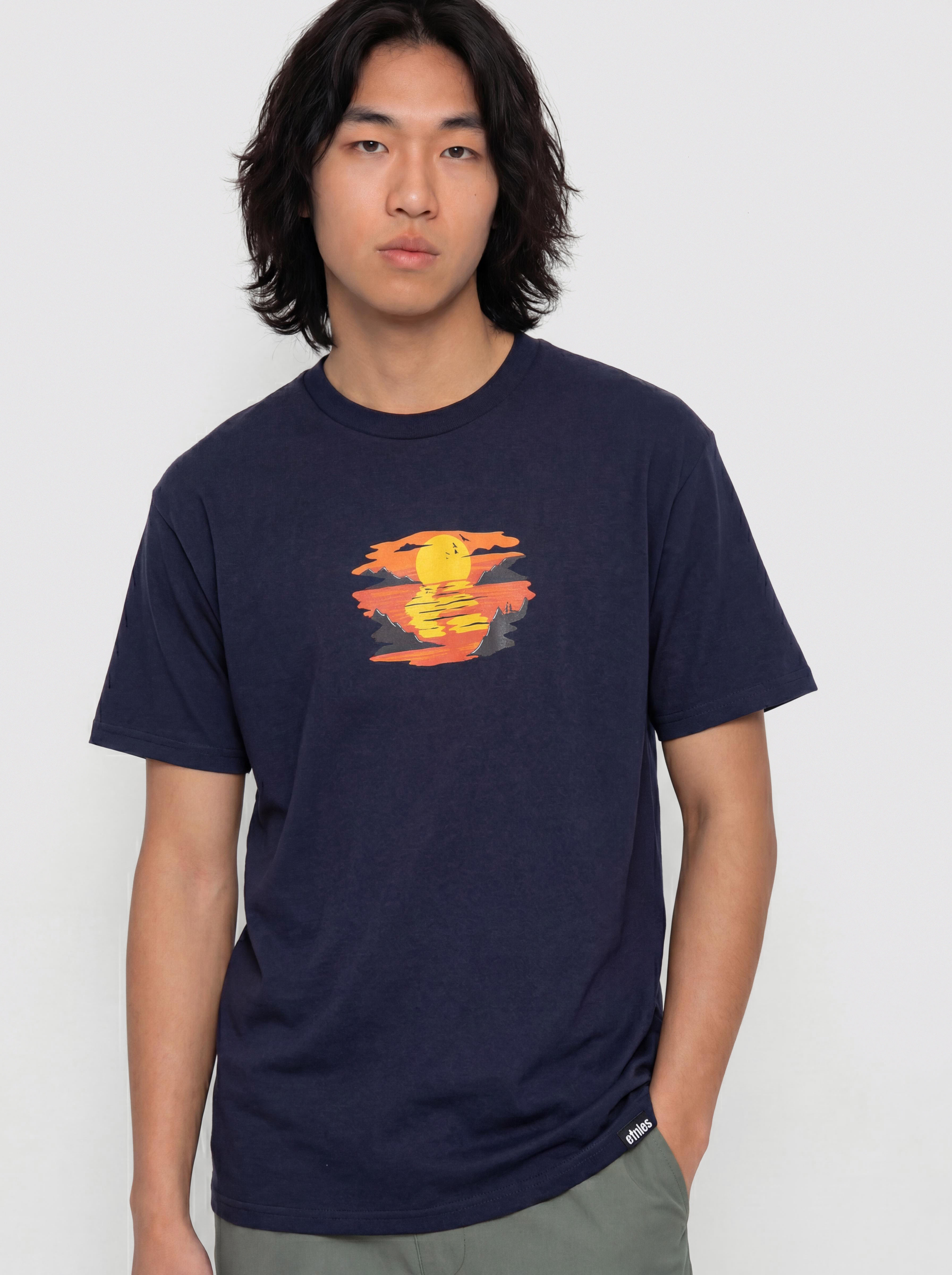 Tricou Etnies Reflection (navy/orange)