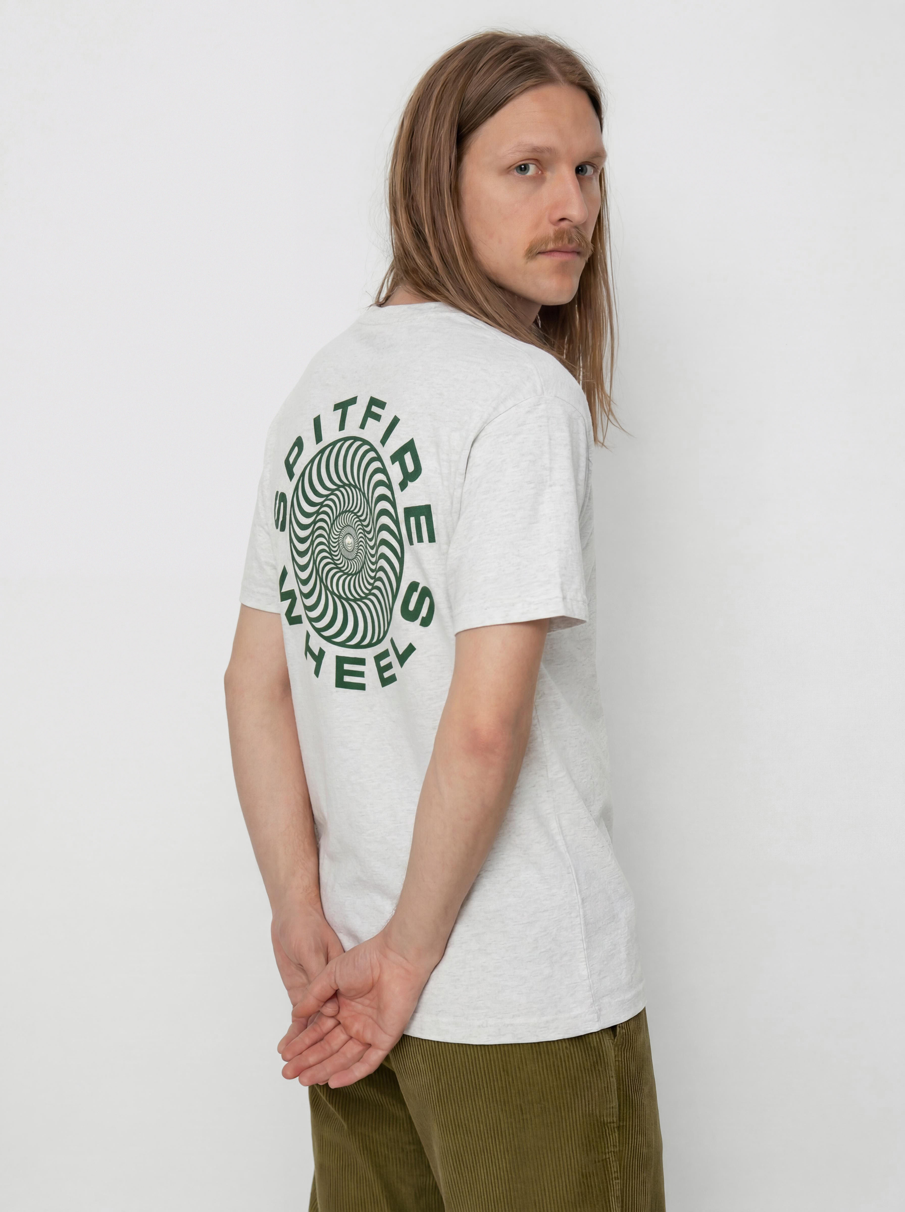 Tricou Spitfire Classic 87 Swirl Fill (ash grey w/dark green&white prints)
