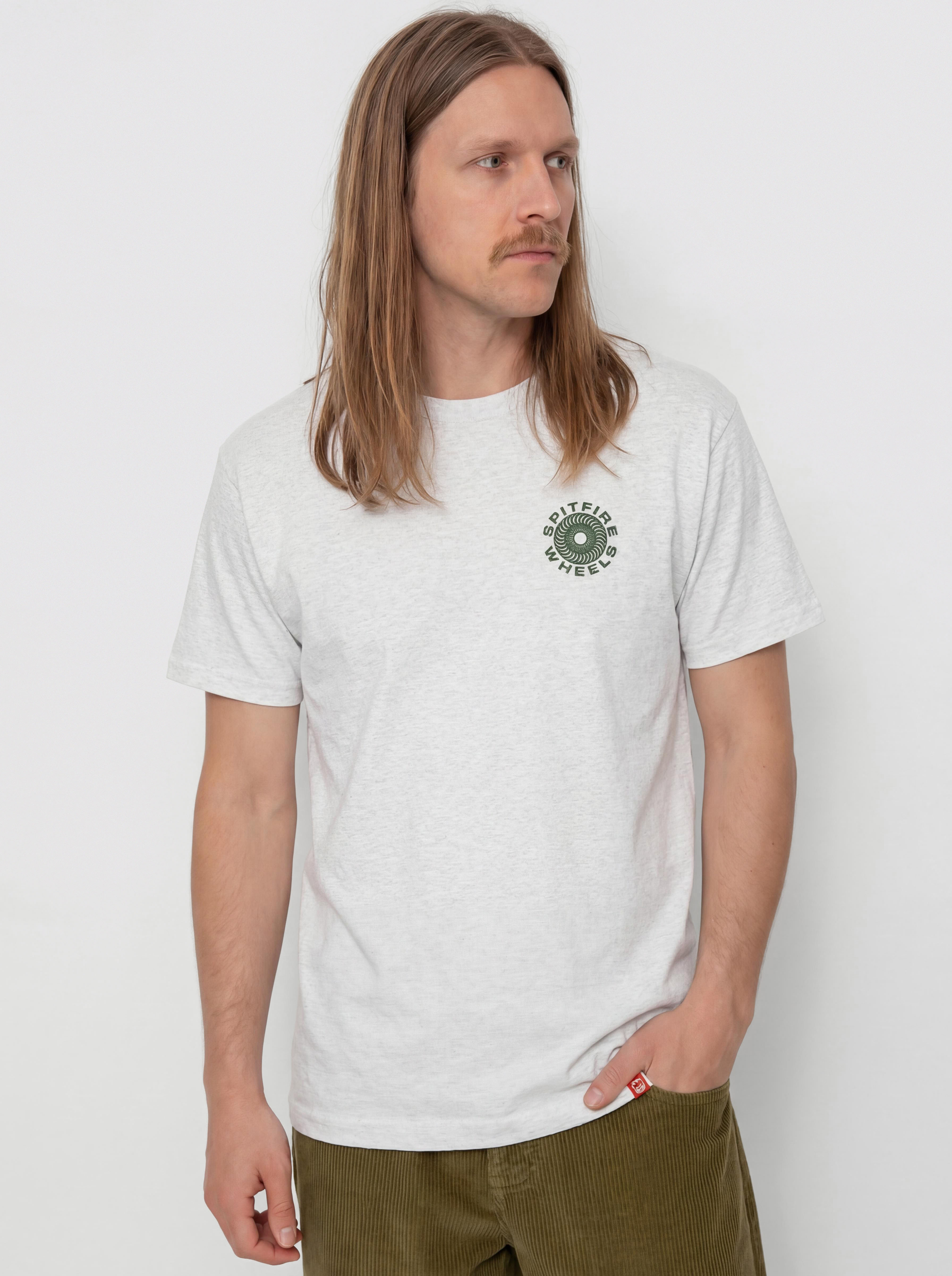 Tricou Spitfire Classic 87 Swirl Fill (ash grey w/dark green&white prints)