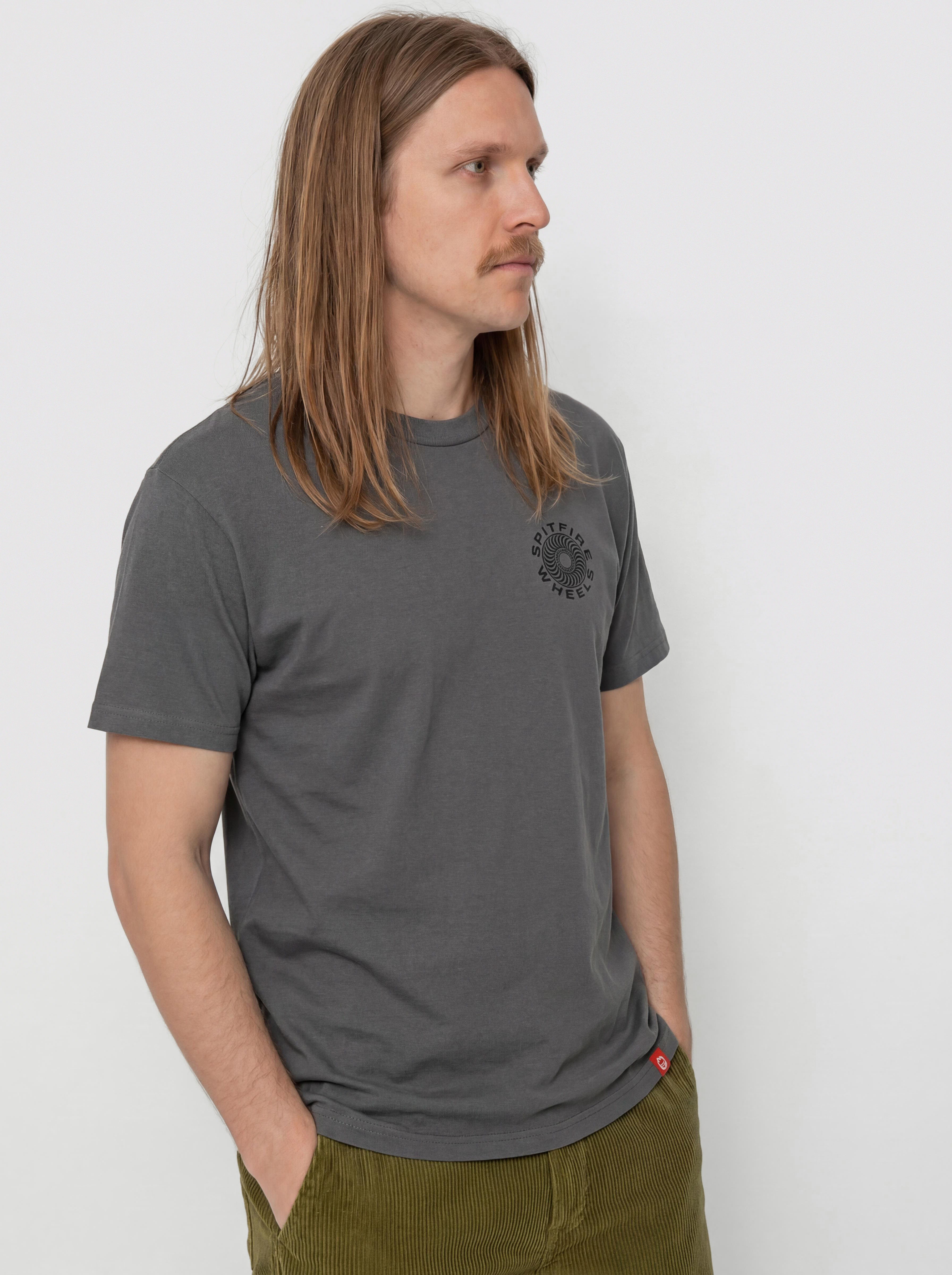 Tricou Spitfire Classic 87 Swirl Fill (charcoal solid w/black&white prints)