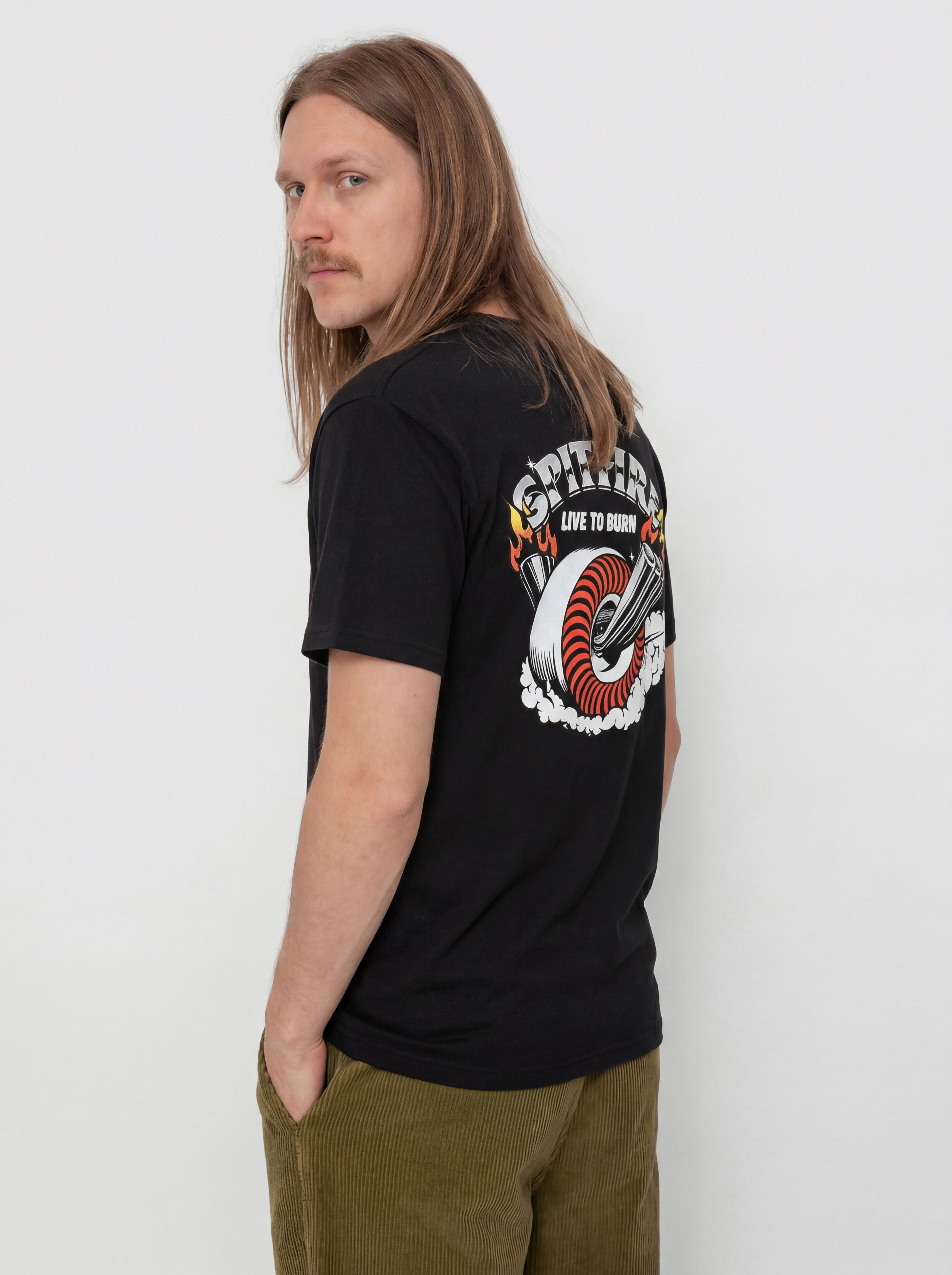Tricou Spitfire Burnout (black w/multi color prints)