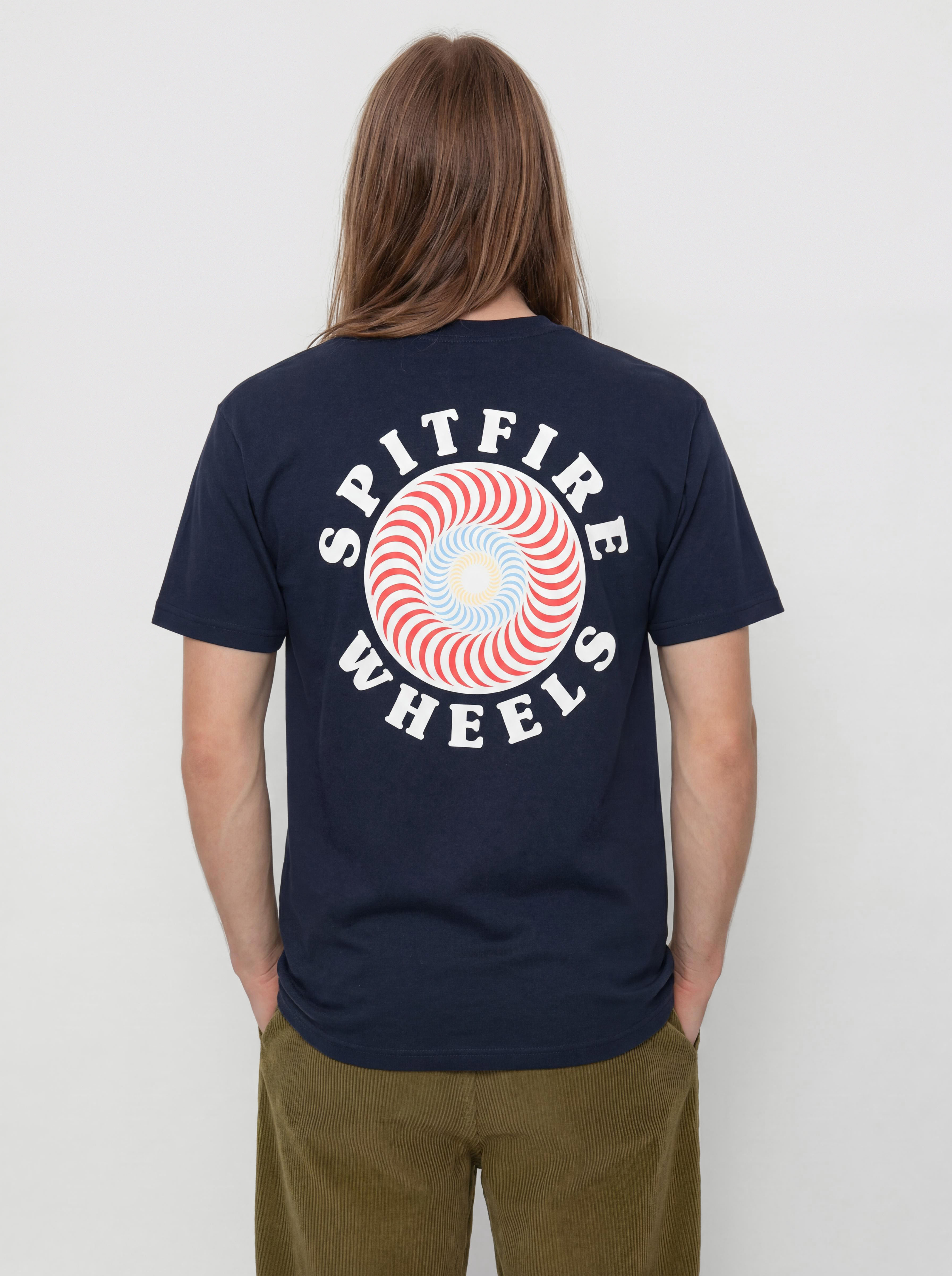 Tricou Spitfire Og Classic Fill (true navy/white red yellow & blue prints)