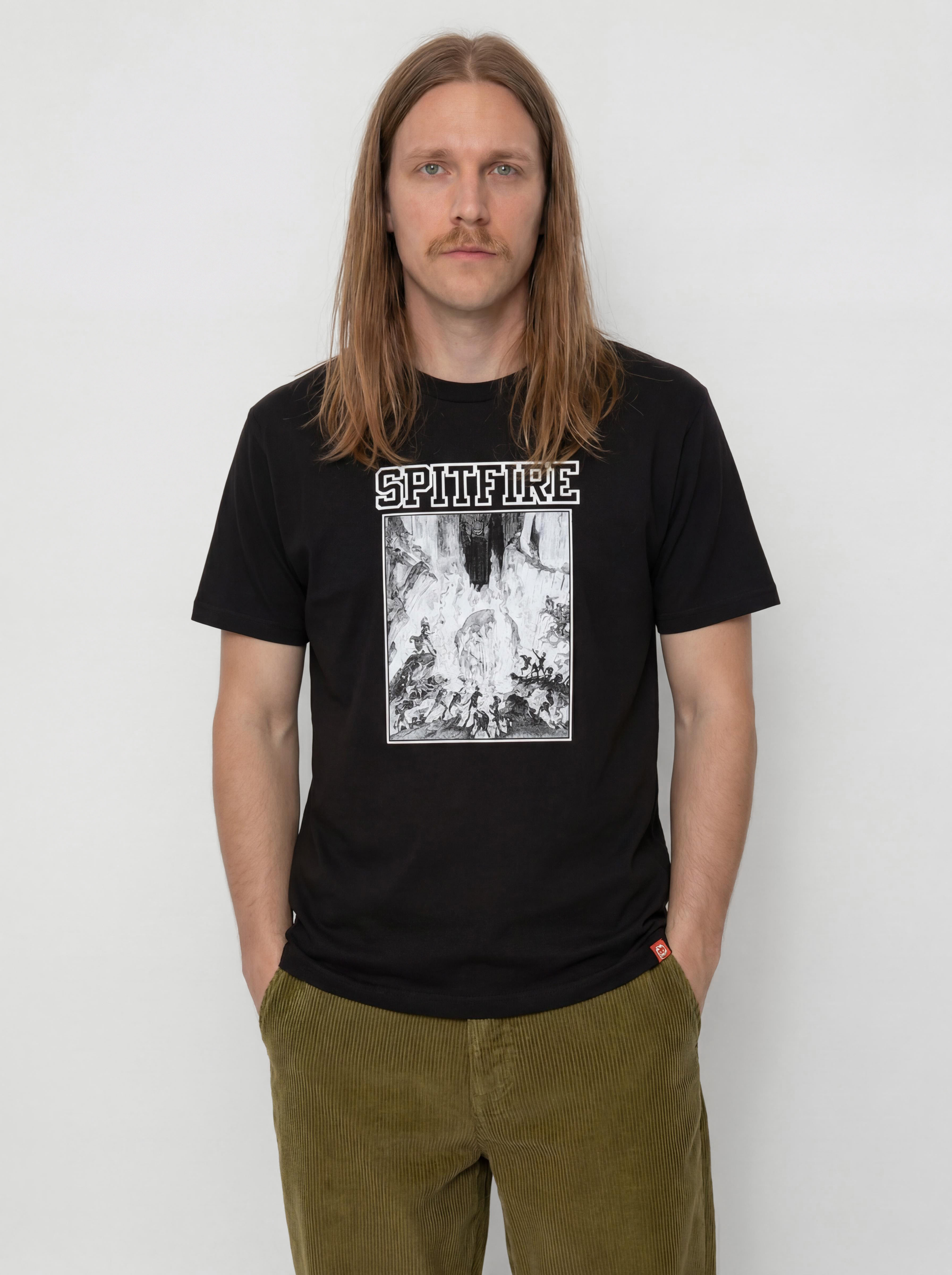 Tricou Spitfire Inferno (black w/black&white prints)