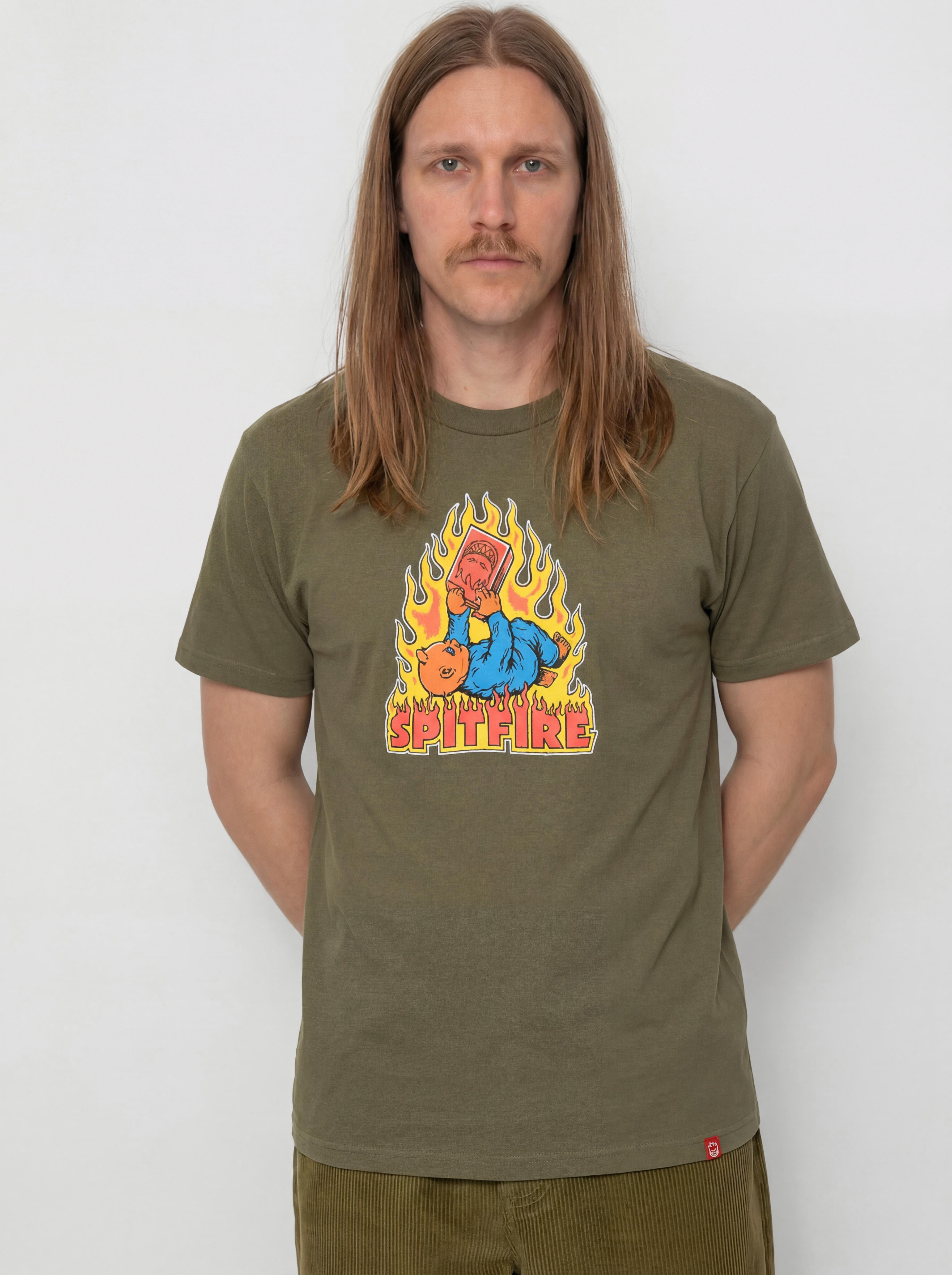 Tricou Spitfire Demonseed (military green/multi color print)