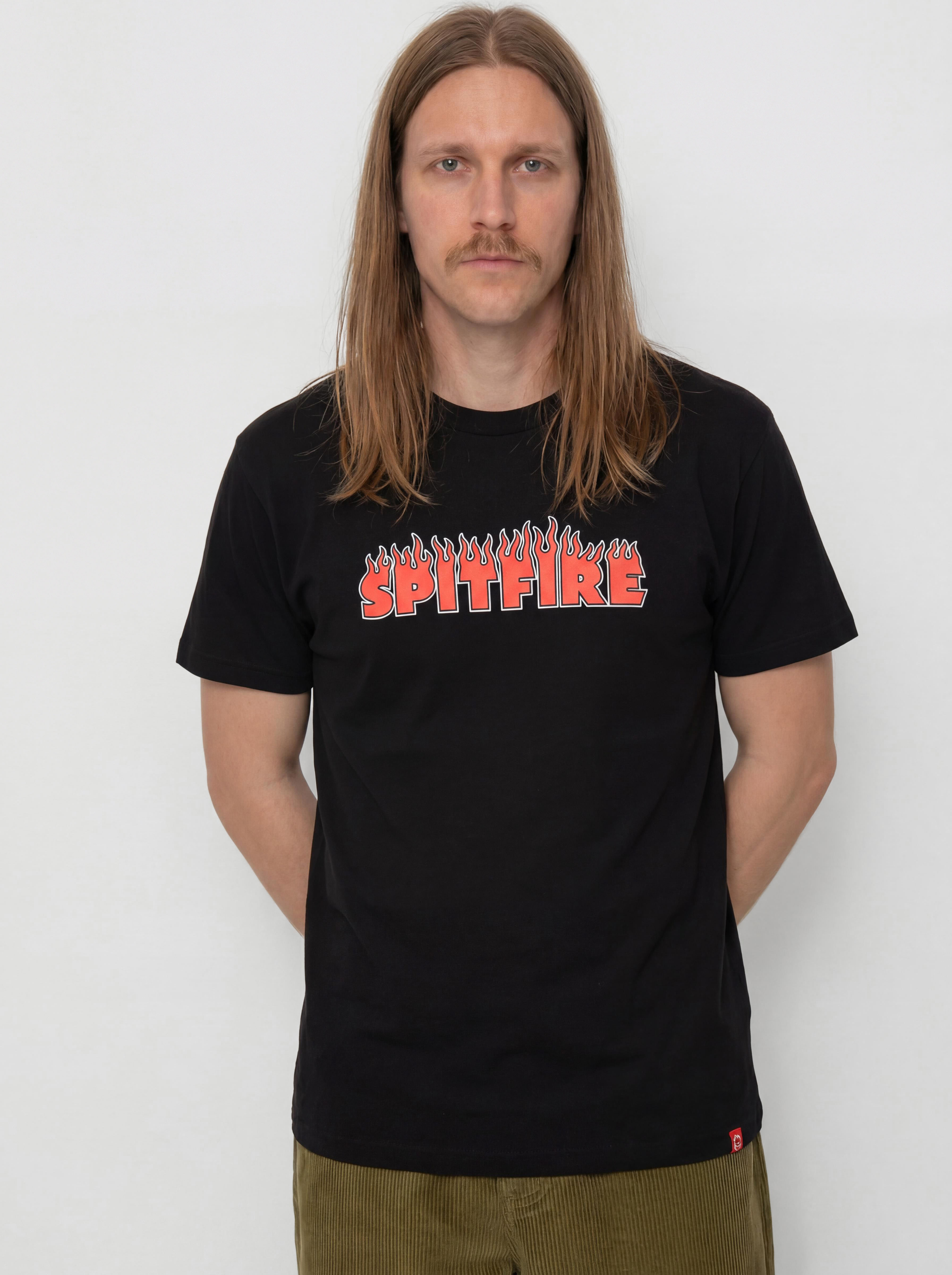 Tricou Spitfire Demonseed Script (black/red black & white print)