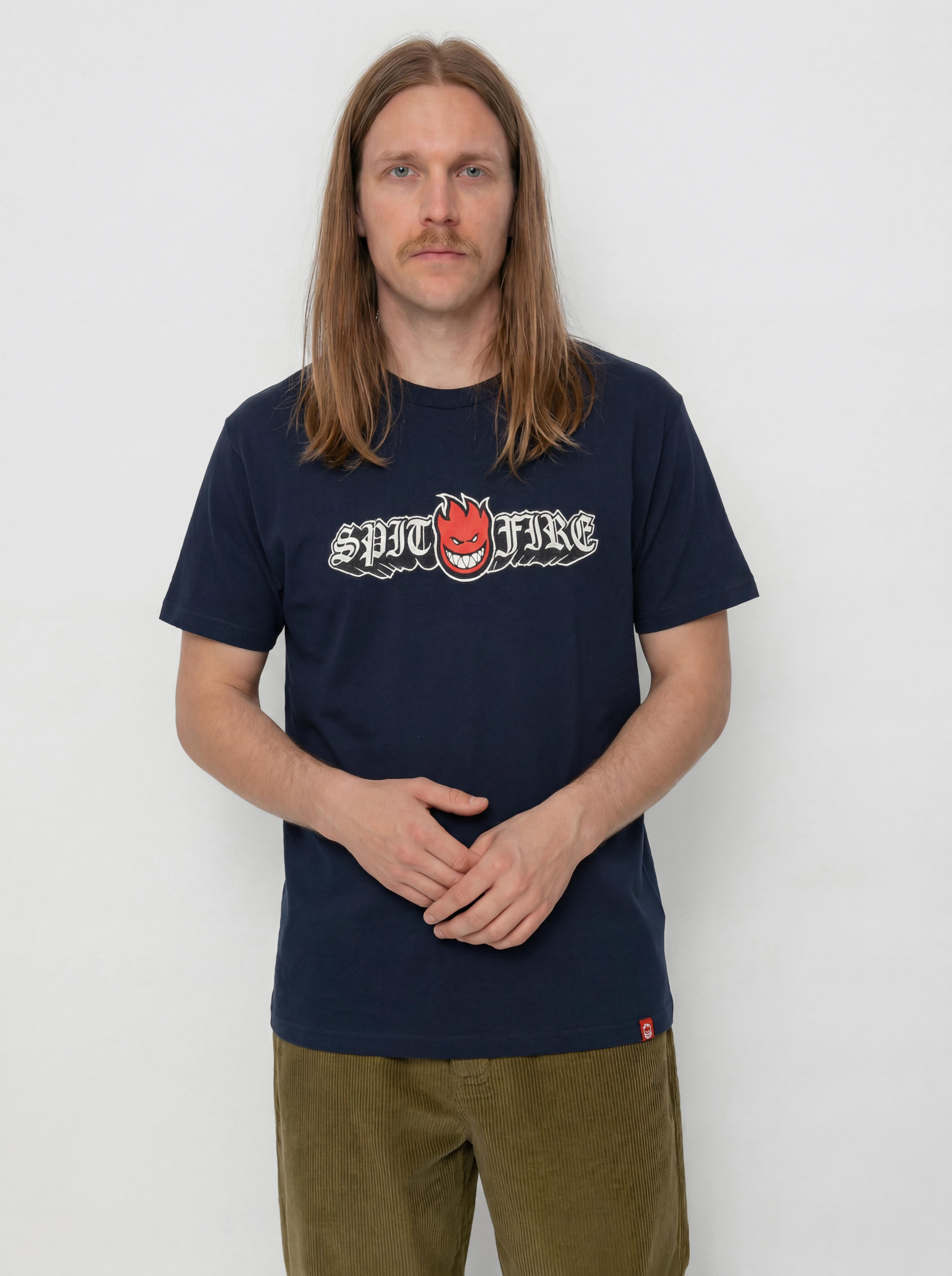 Tricou Spitfire Old E Drop Bighead (true navy w/red black & white print)