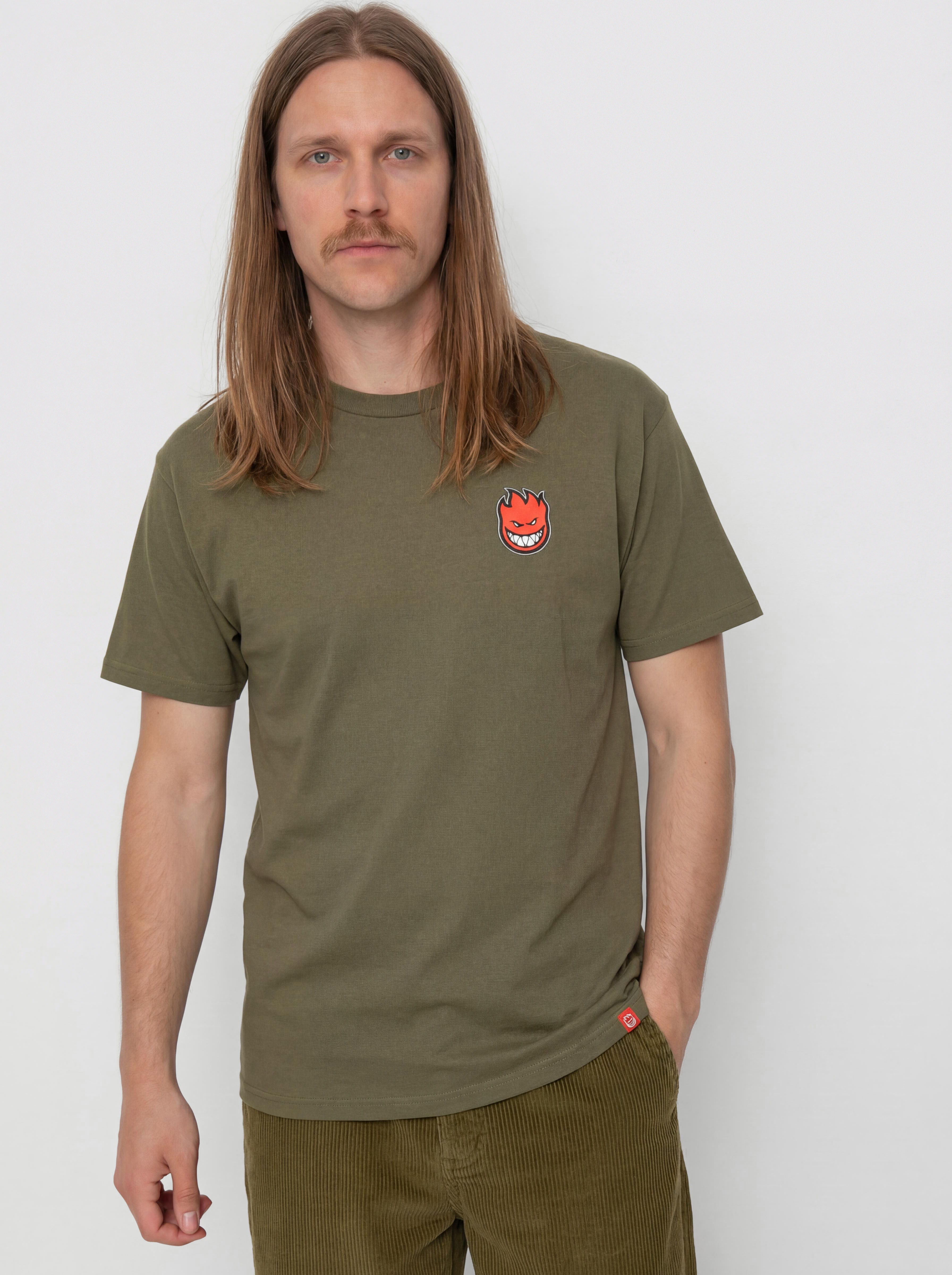 Tricou Spitfire Lil Bighead Fill (military green w/red black&white print)