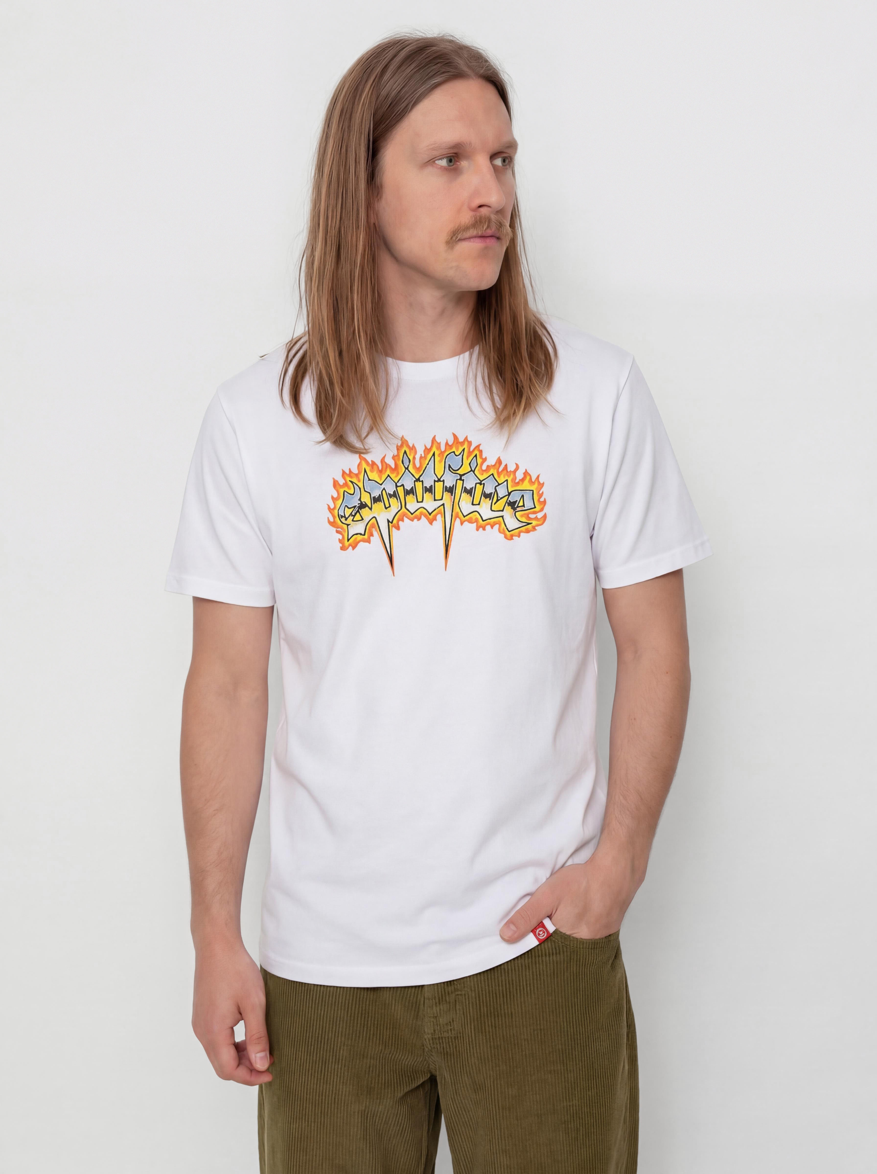 Tricou Spitfire Chrome Venom (white w/multi color prints)