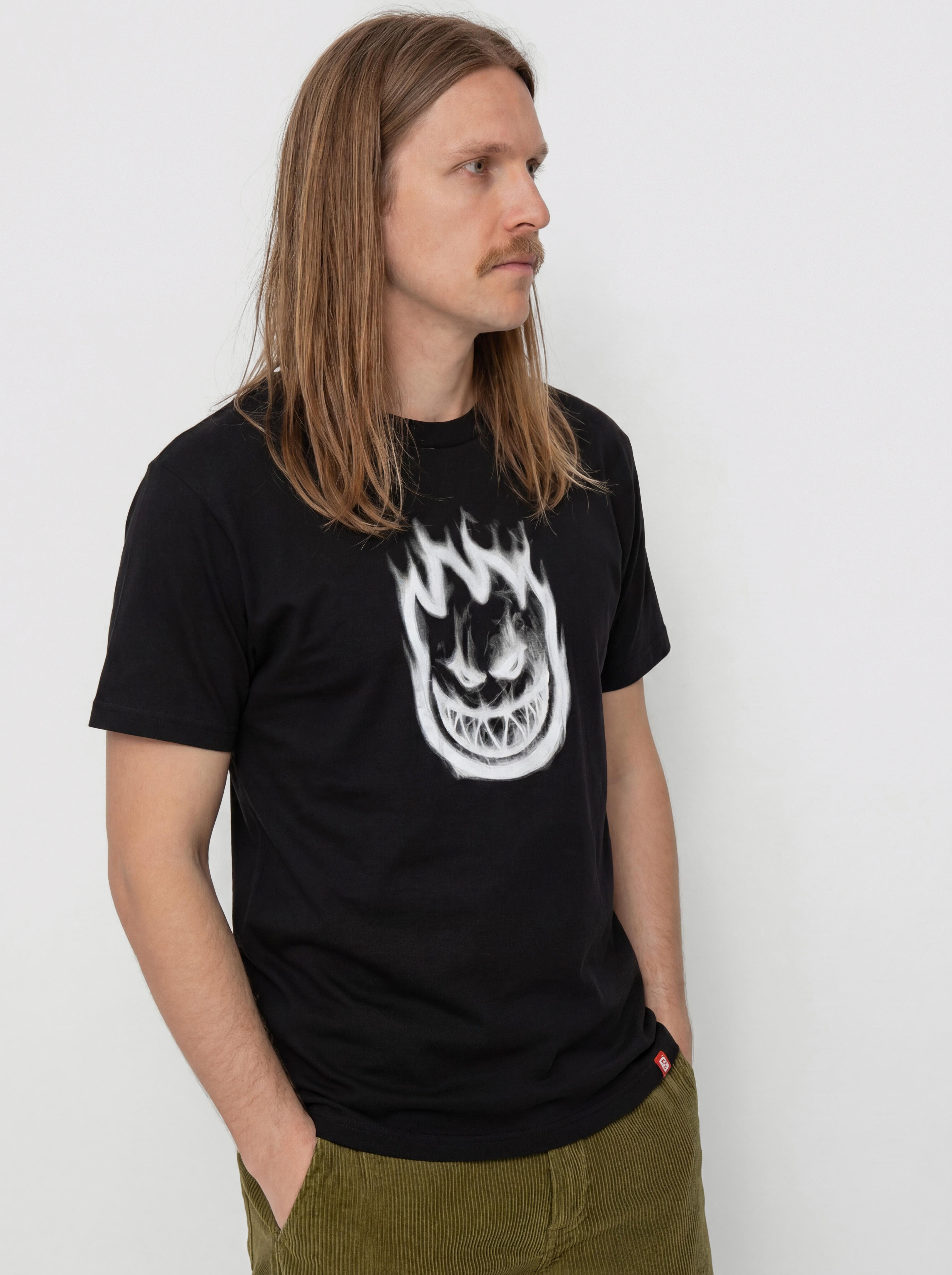 Tricou Spitfire Bighead Smoke (black w/white print)