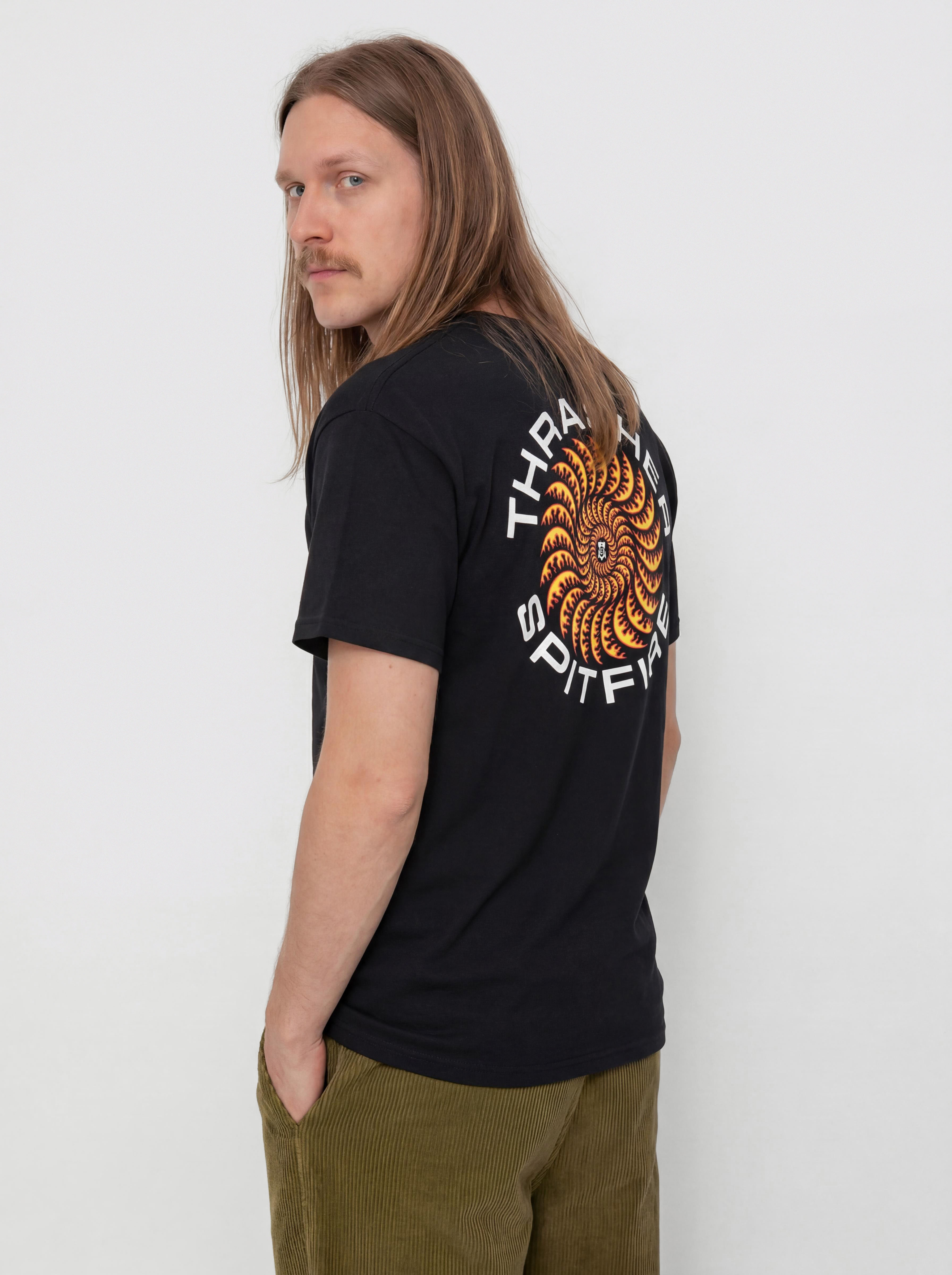 Tricou Thrasher x Spitfire Classic Swirl (black)