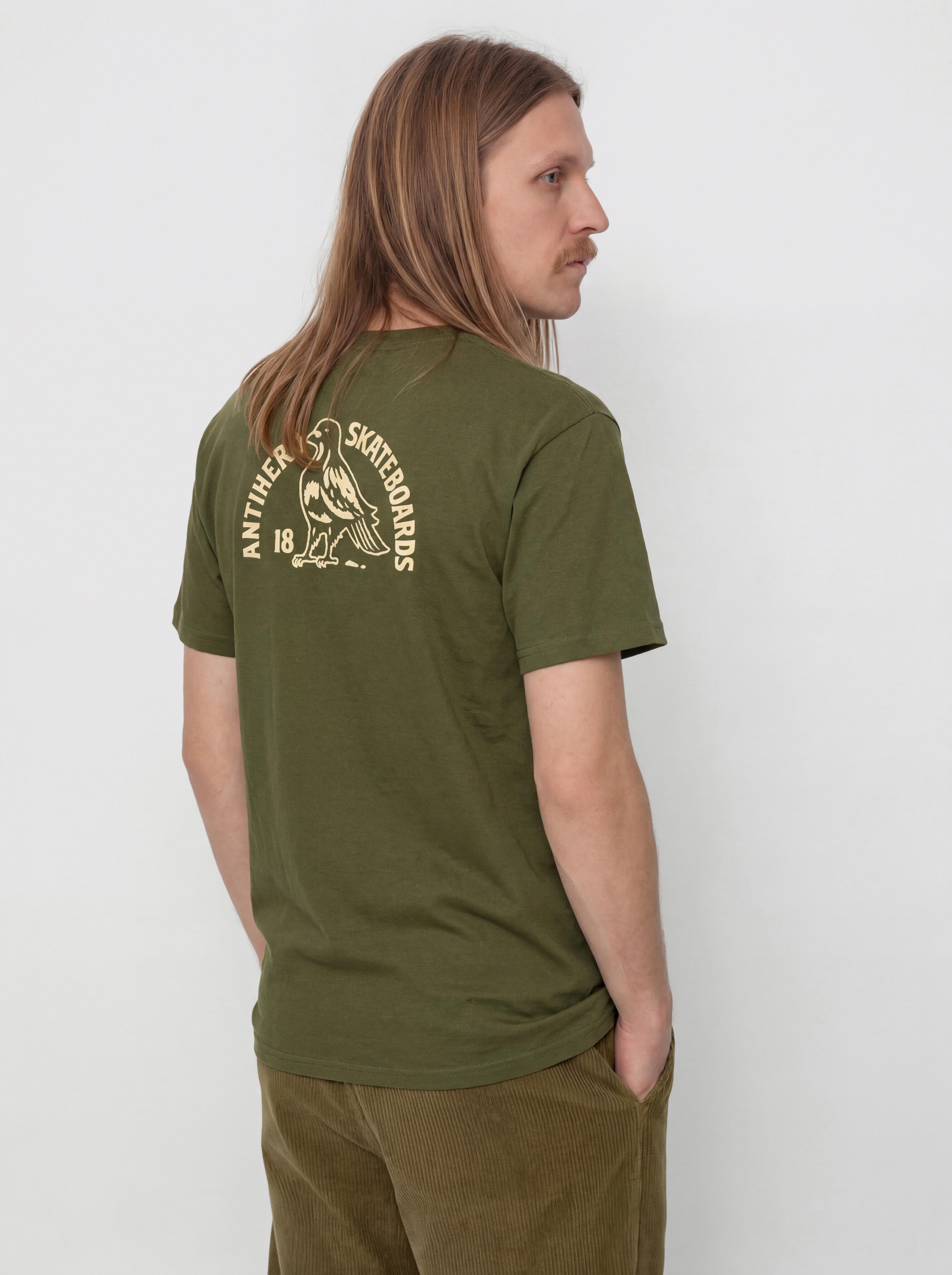 Tricou Antihero Clubhouse (olive w/cream prints)