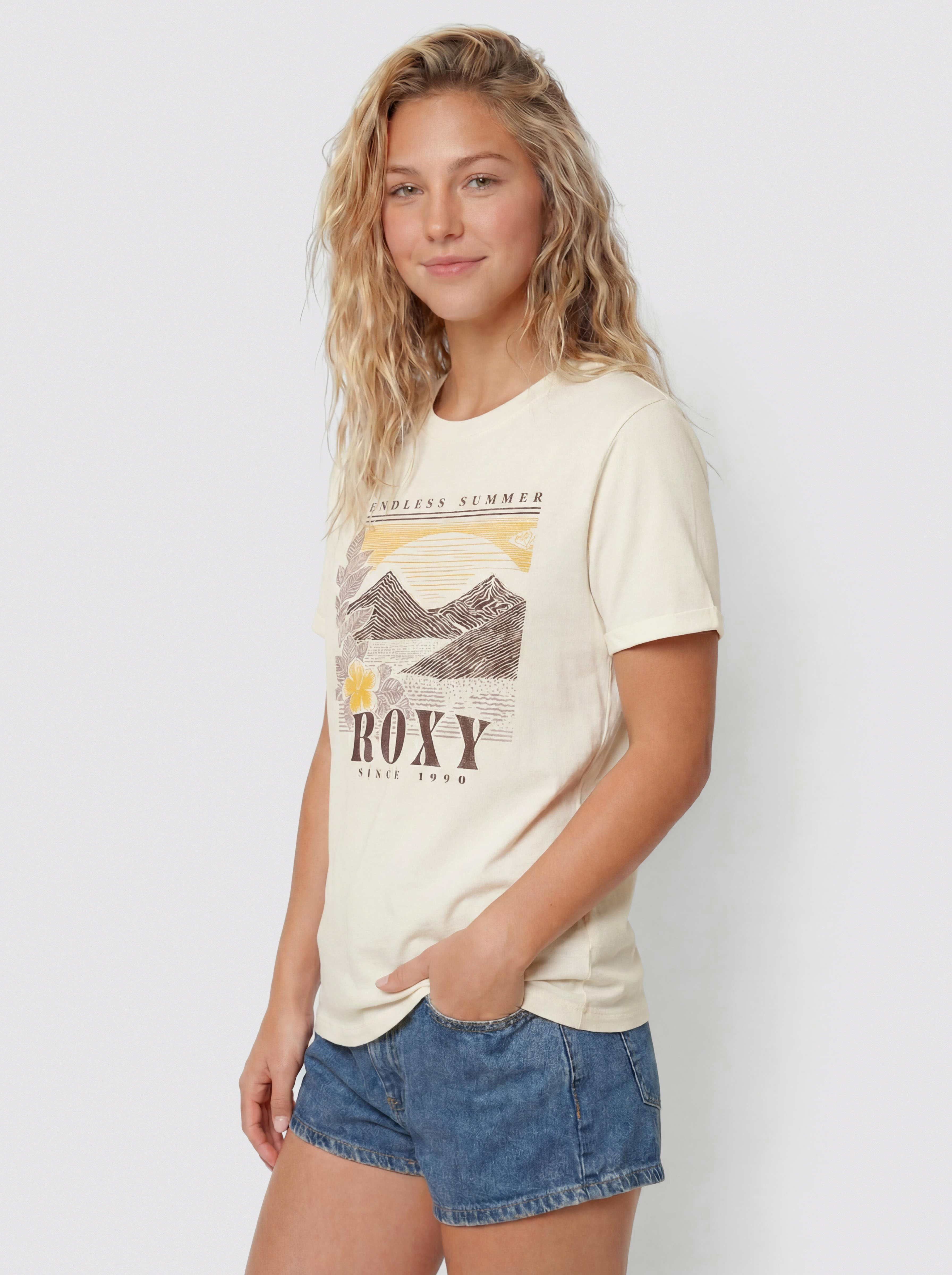 Tricou Roxy Oceanregular Poster Wmn (egret)