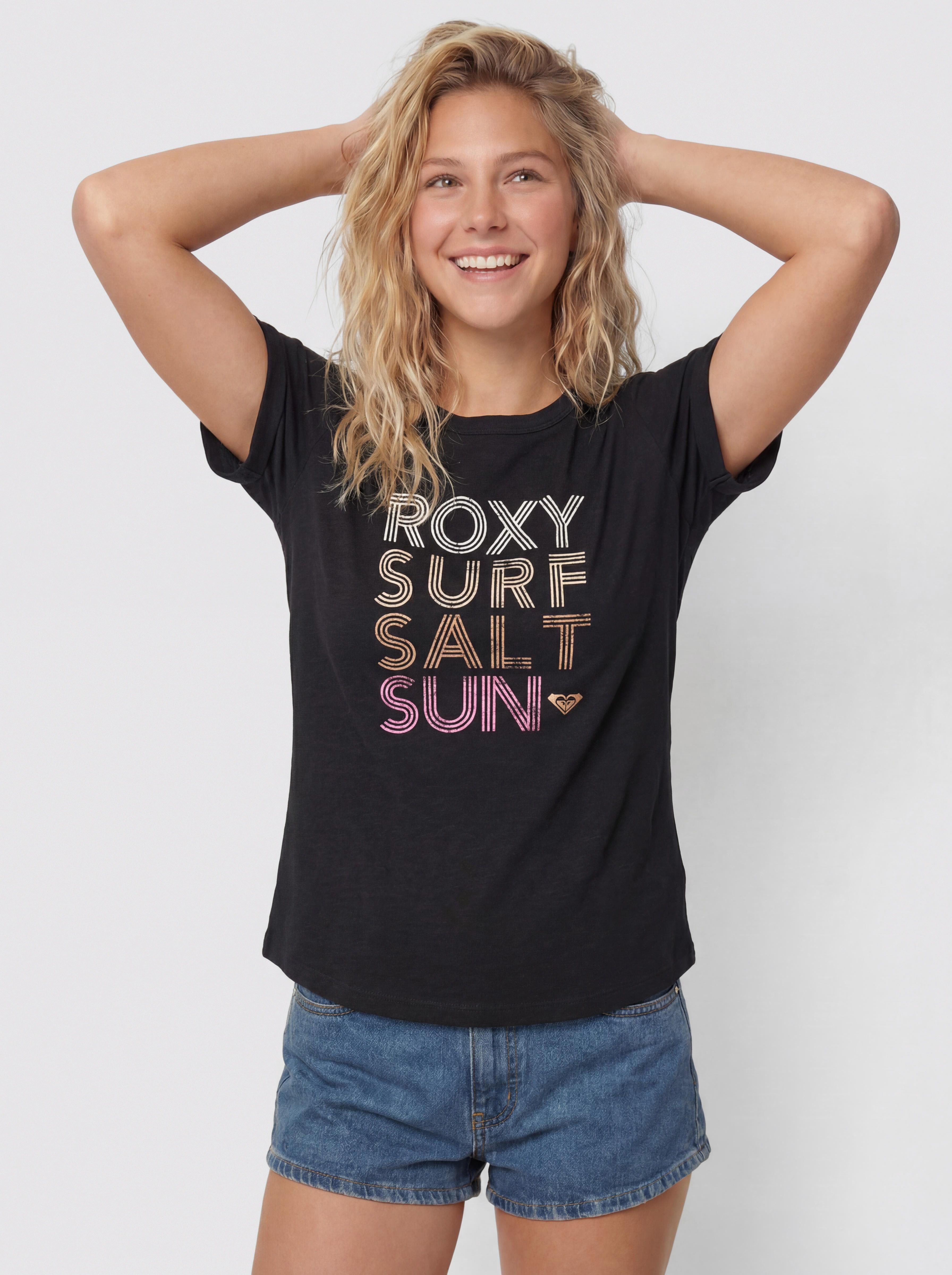 Tricou Roxy Vl Oceanwave Regular Wmn (anthracite)