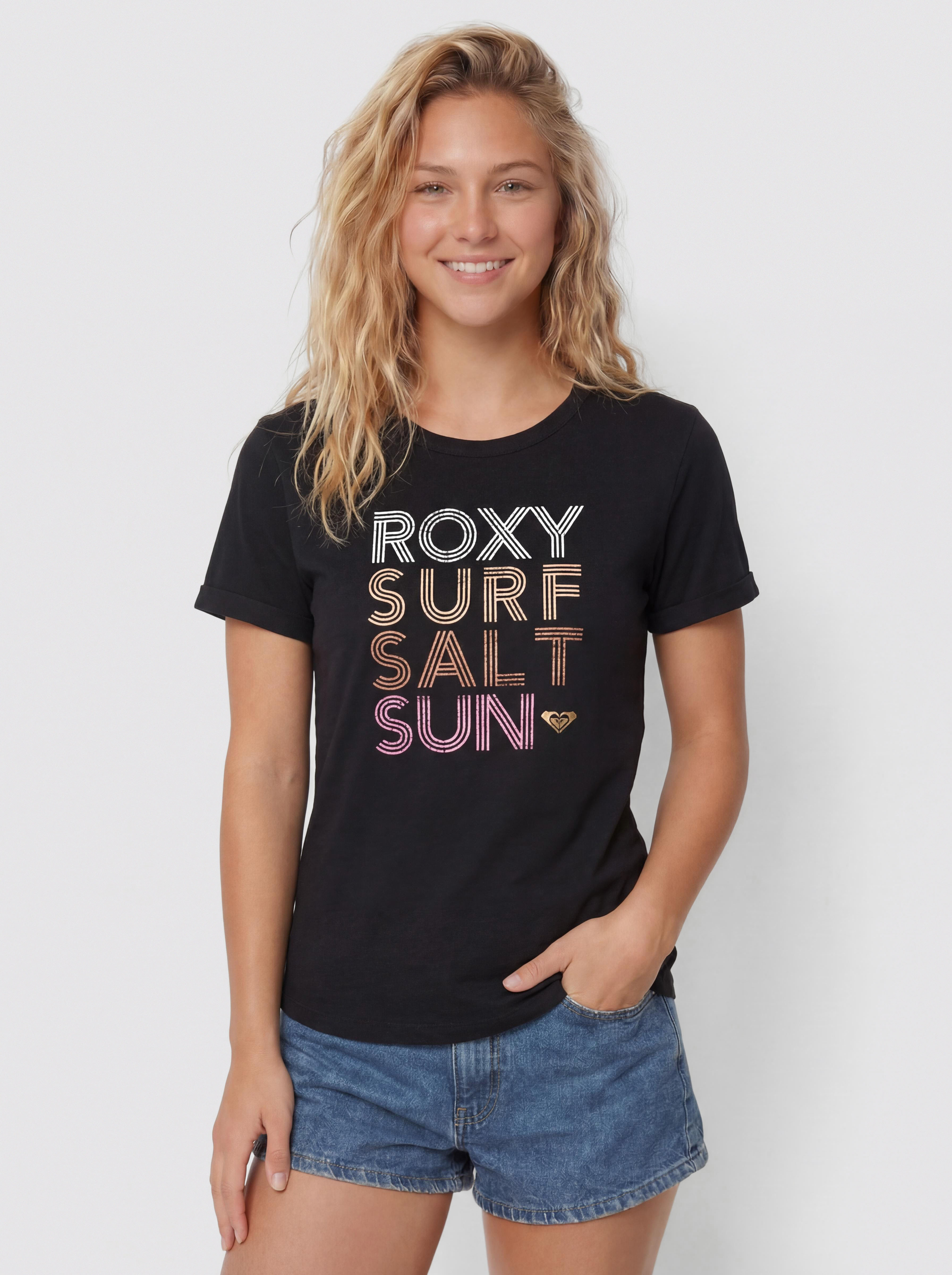 Tricou Roxy Vl Oceanwave Regular Wmn (anthracite)