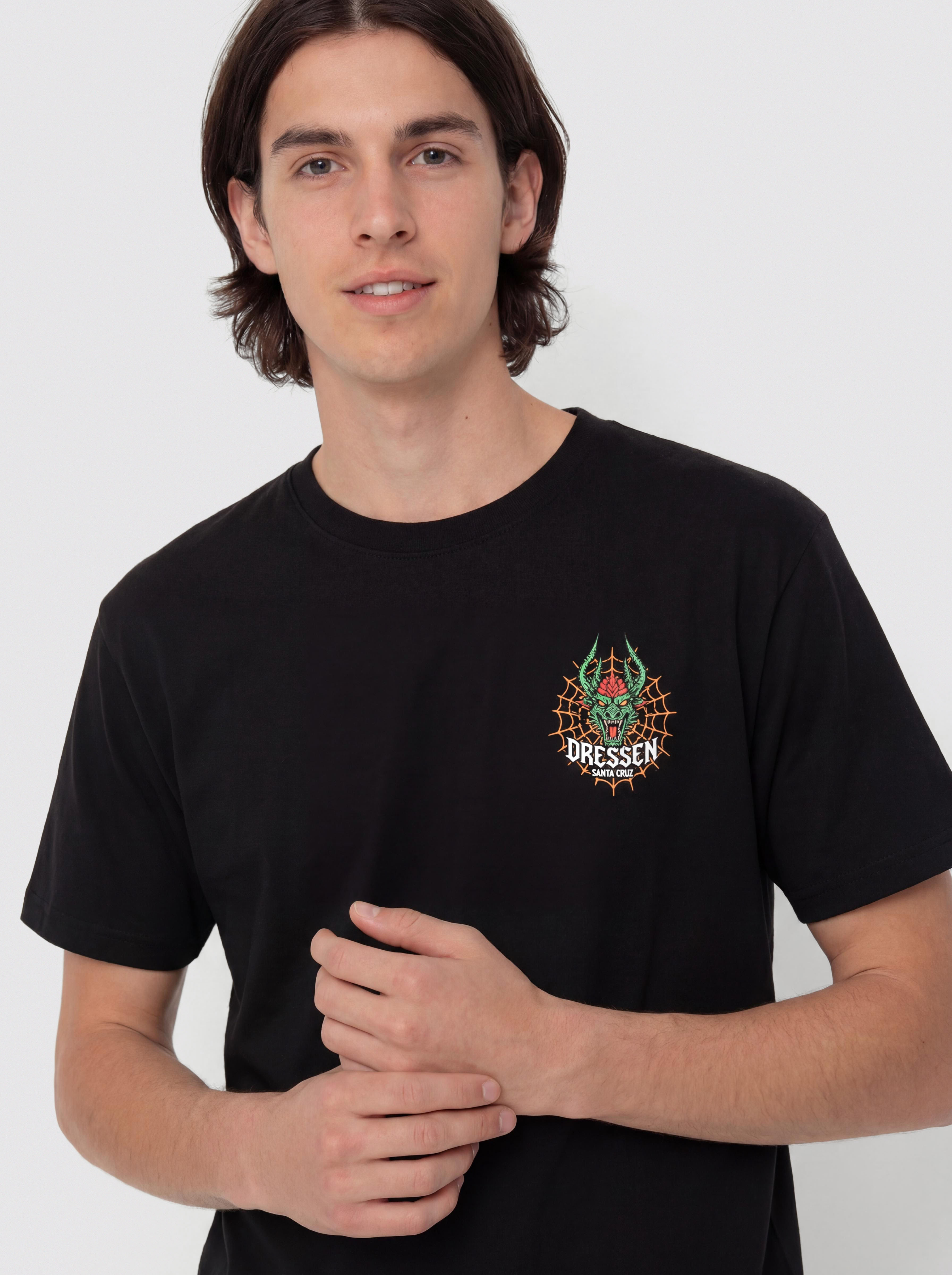 Tricou Santa Cruz Dressen Rose Cross 2 (black)