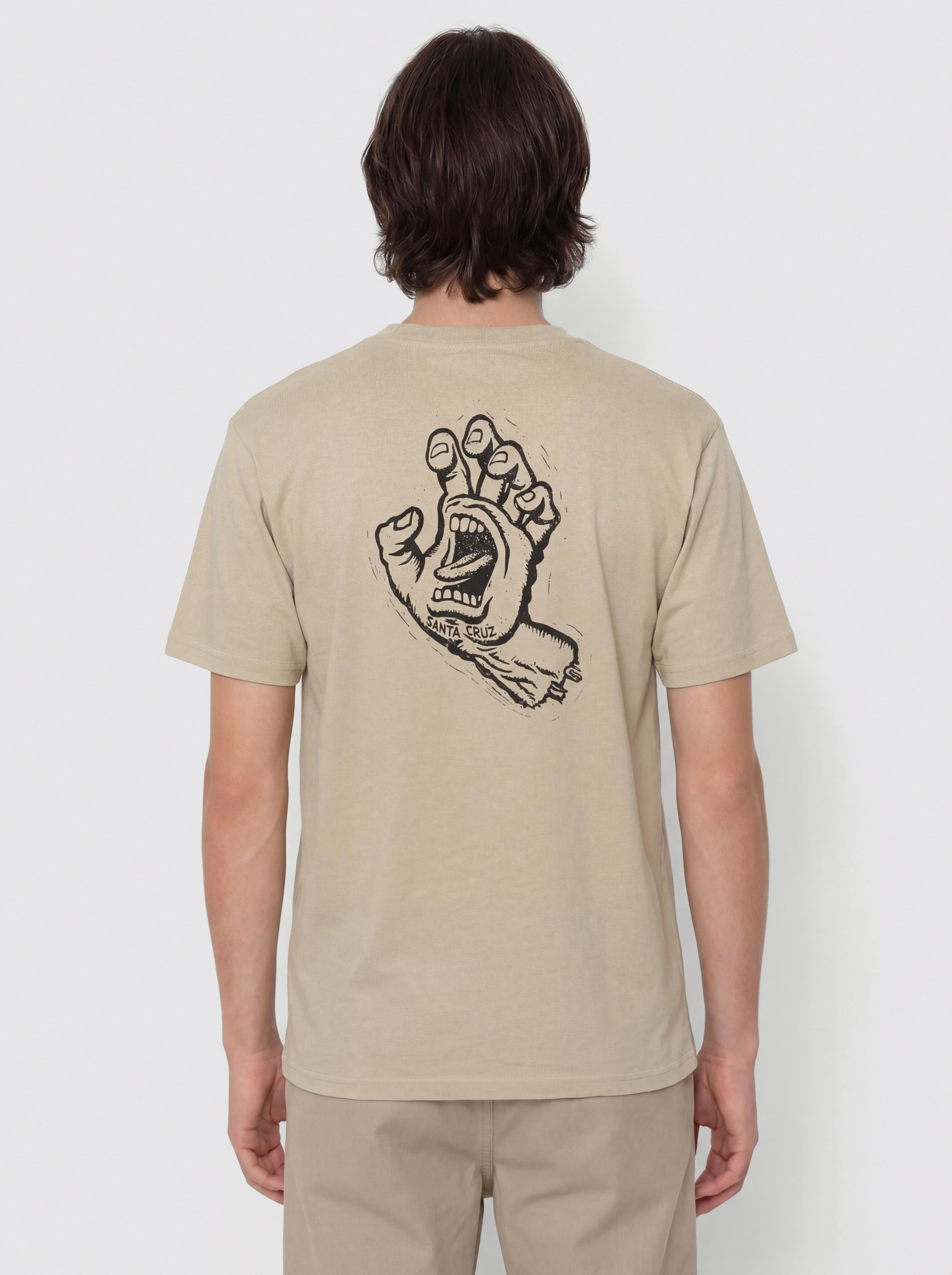 Tricou Santa Cruz Stamped Screaming Hand (stone grey)