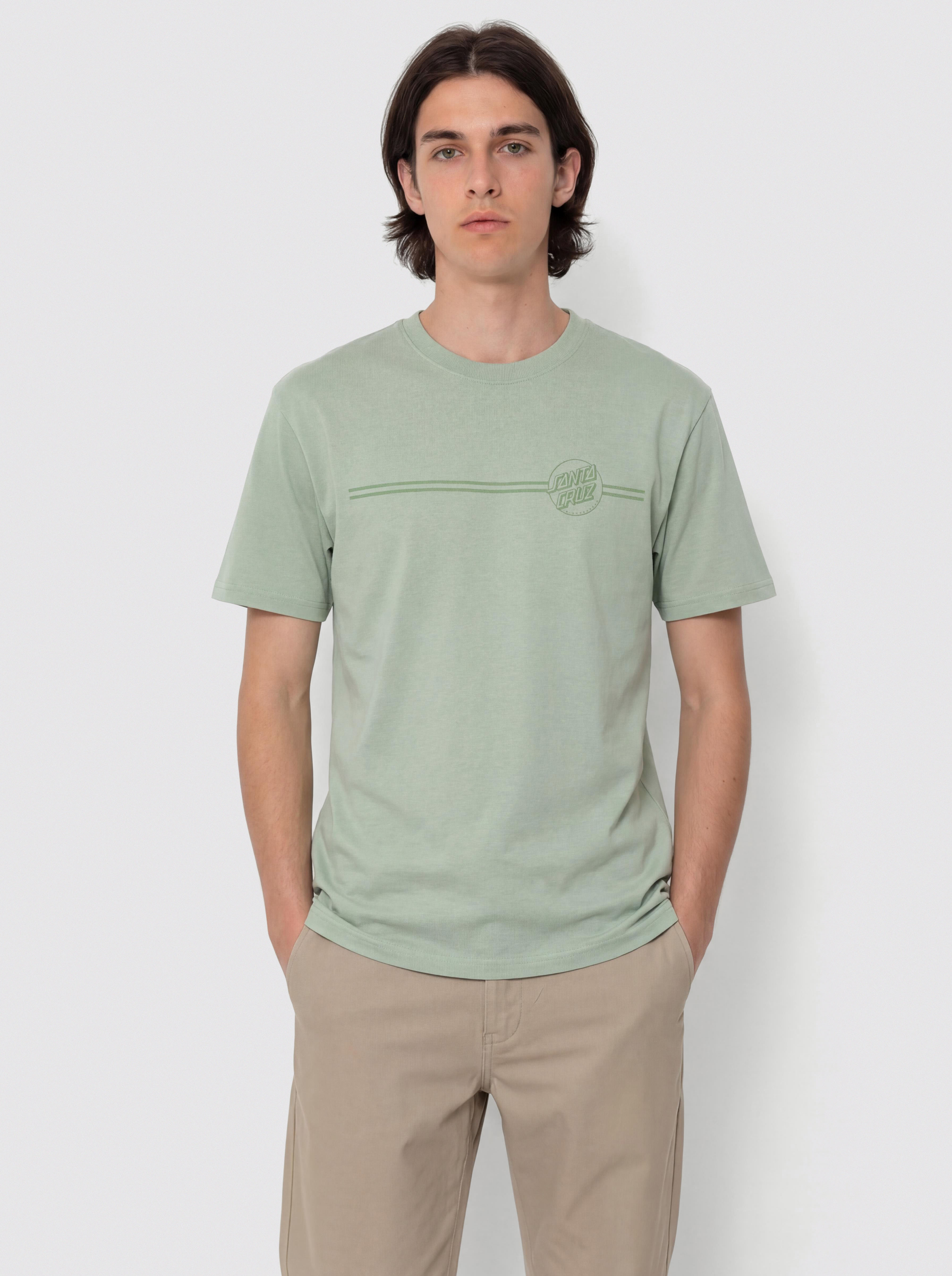 Tricou Santa Cruz Tonal Opus Dot Stripe - verde (moon rock)