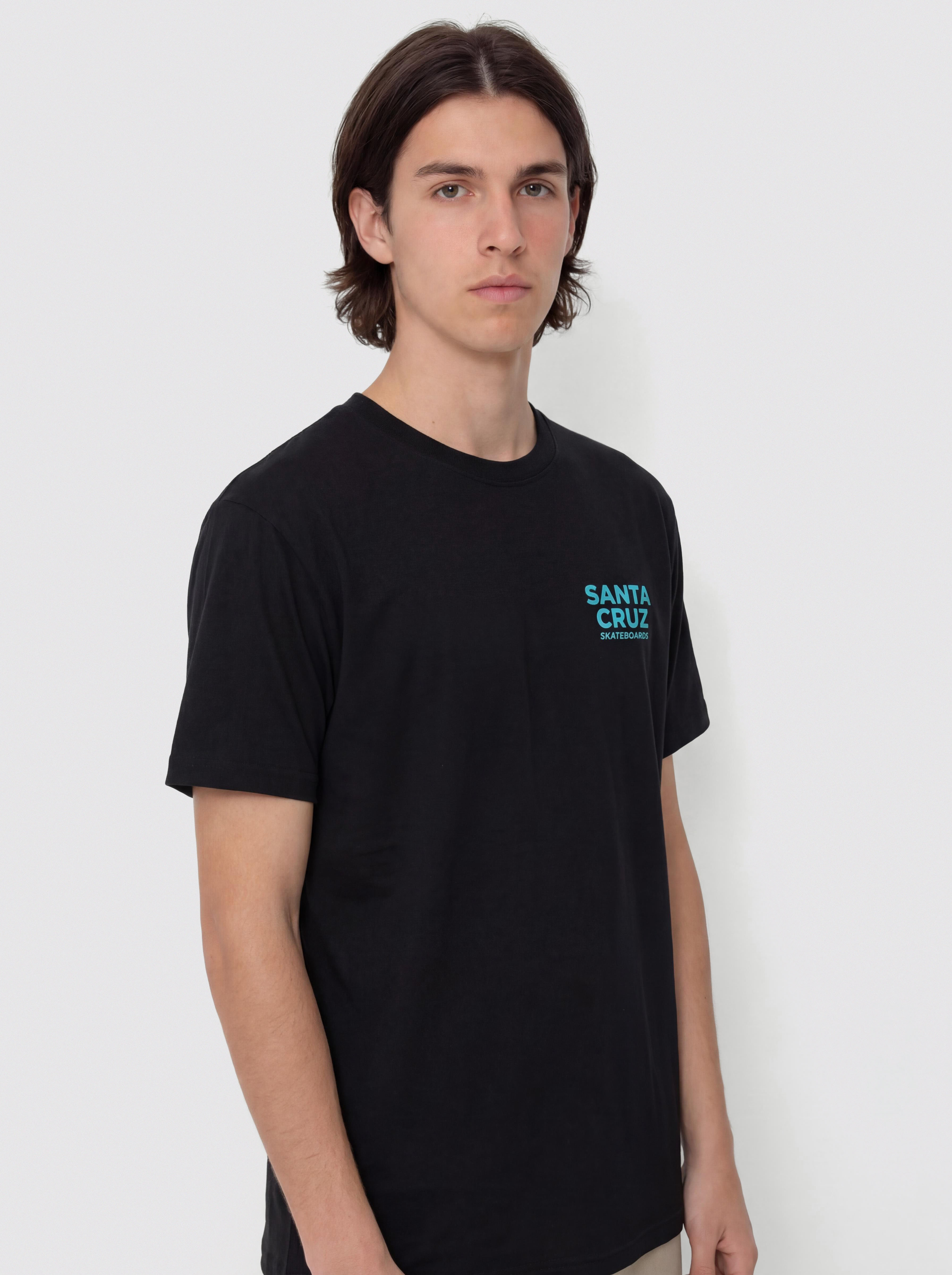 Tricou Santa Cruz Tiki Hand Strip (black)