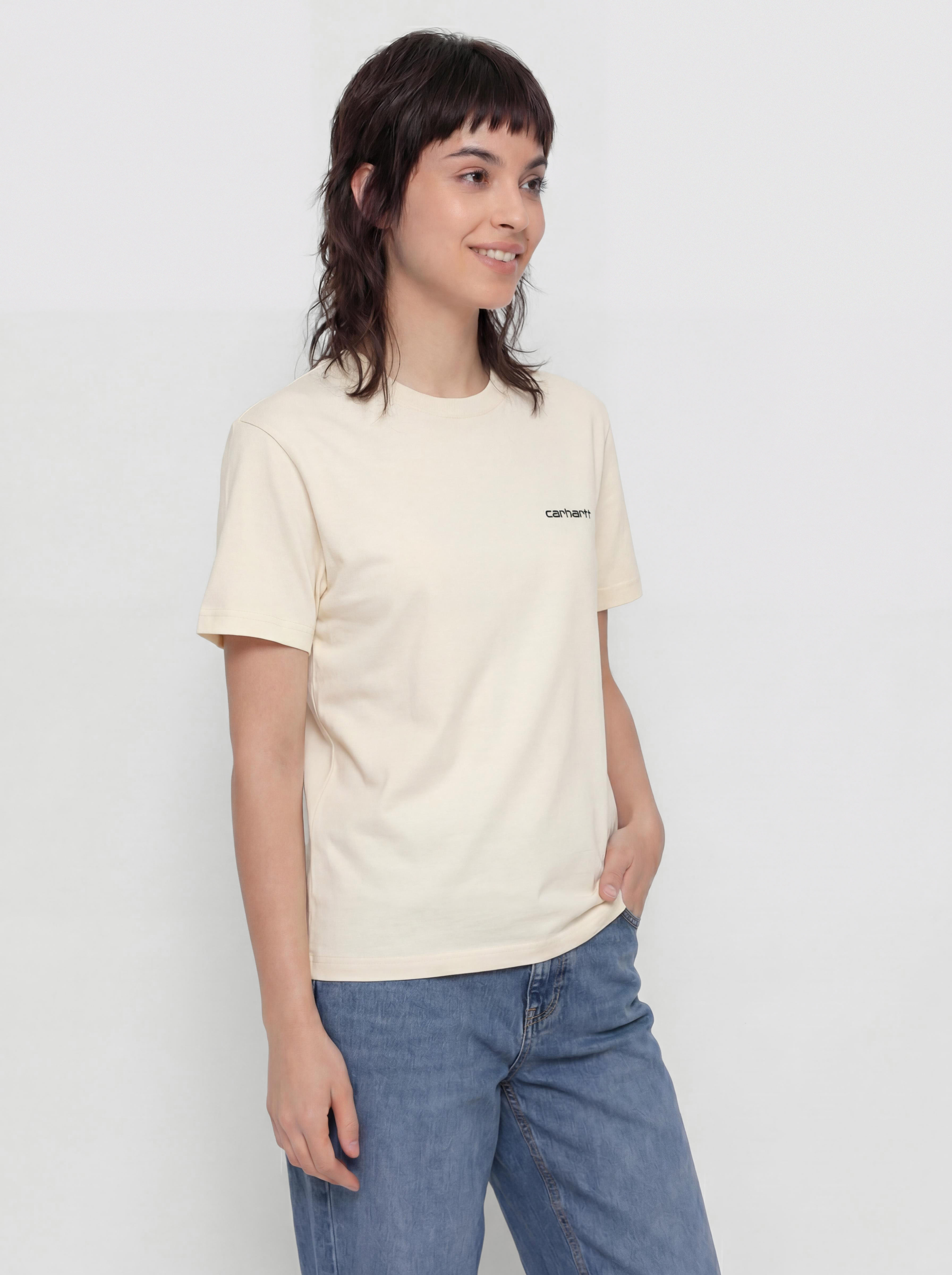 Tricou Carhartt WIP Script Embroidery Wmn (cinnerus/cozy purple)