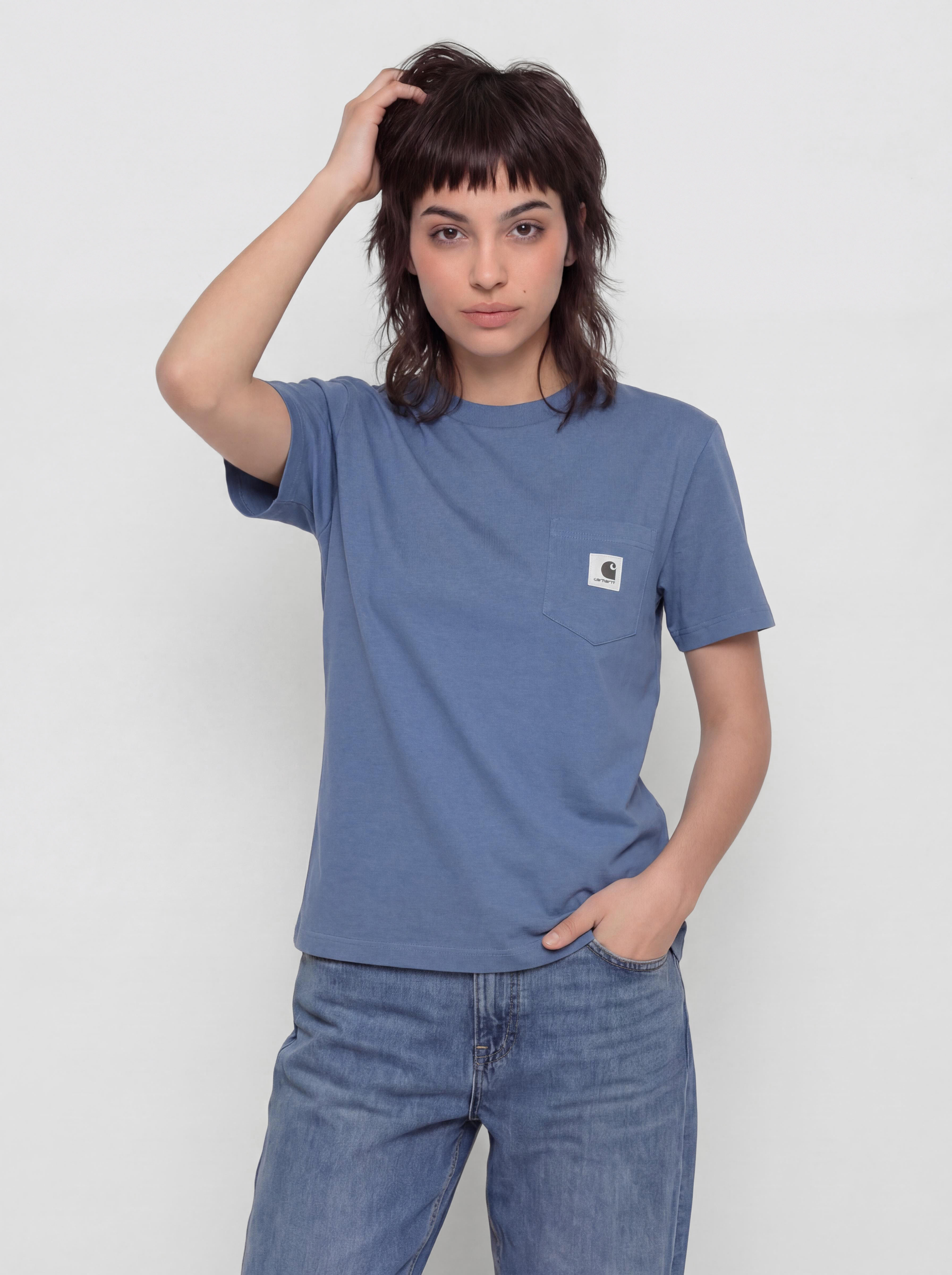 Tricou Carhartt WIP Pocket Wmn (blue iris)