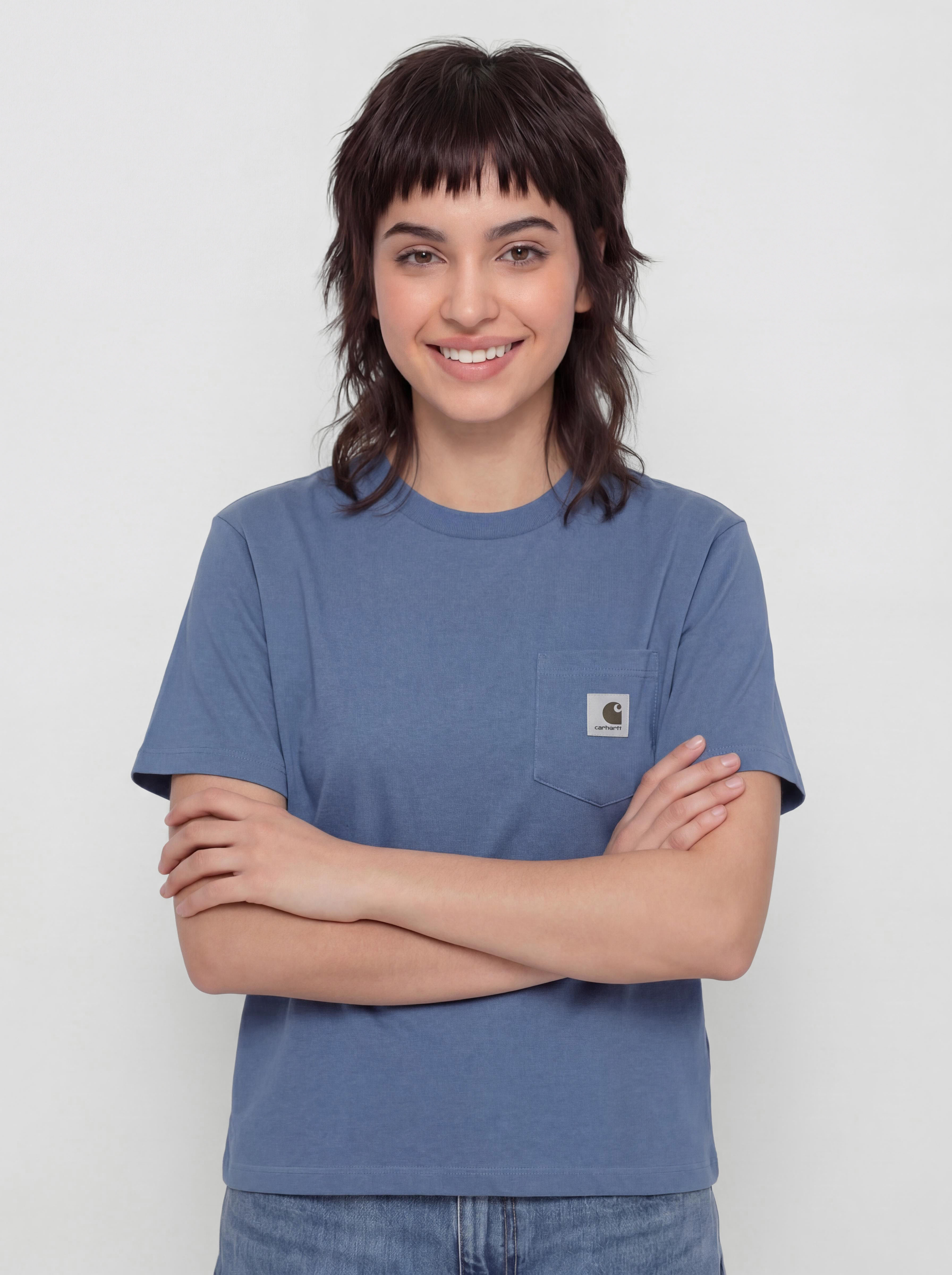 Tricou Carhartt WIP Pocket Wmn (blue iris)