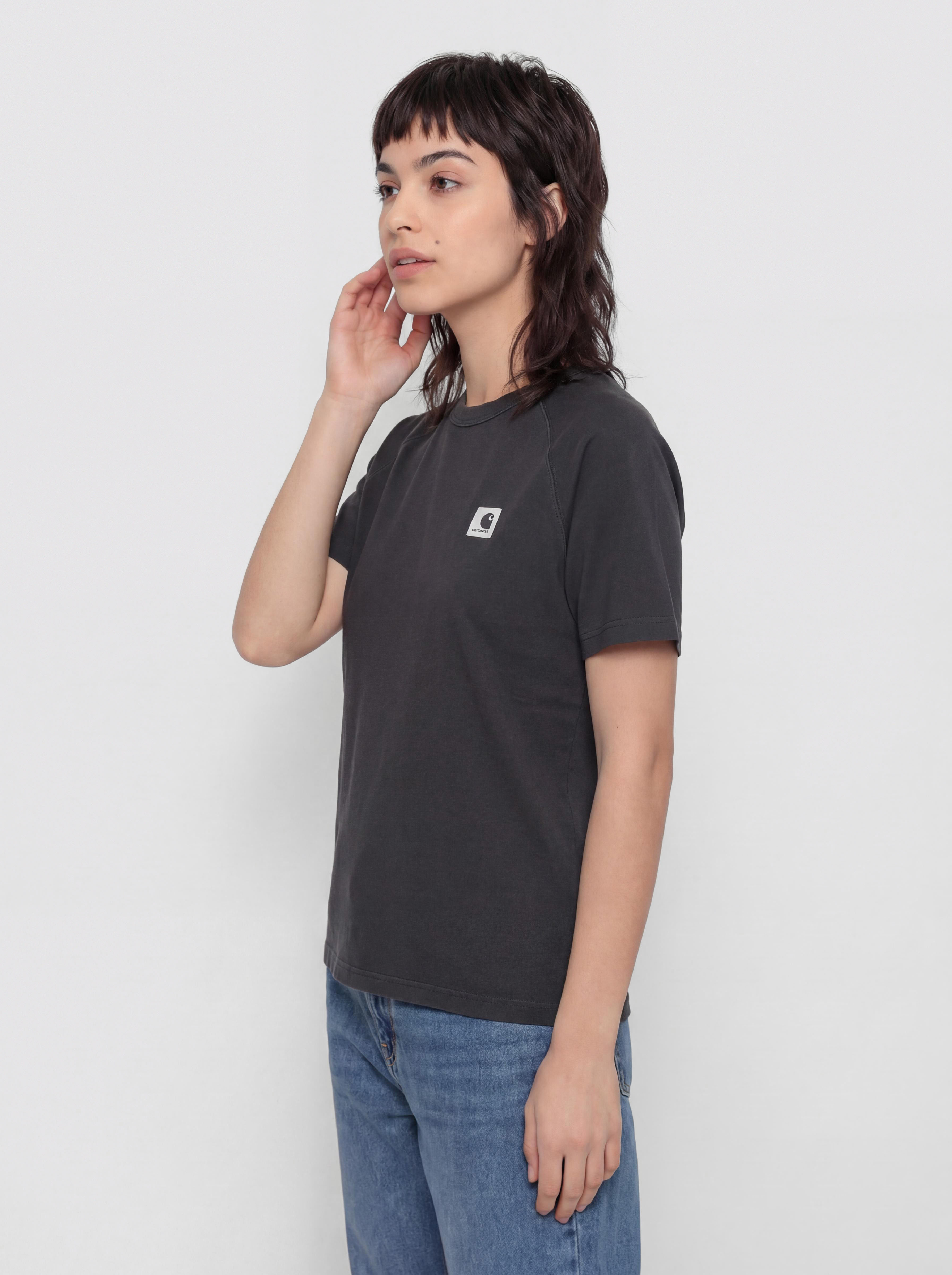 Tricou Carhartt WIP Hudson Wmn (black/chalk wash)