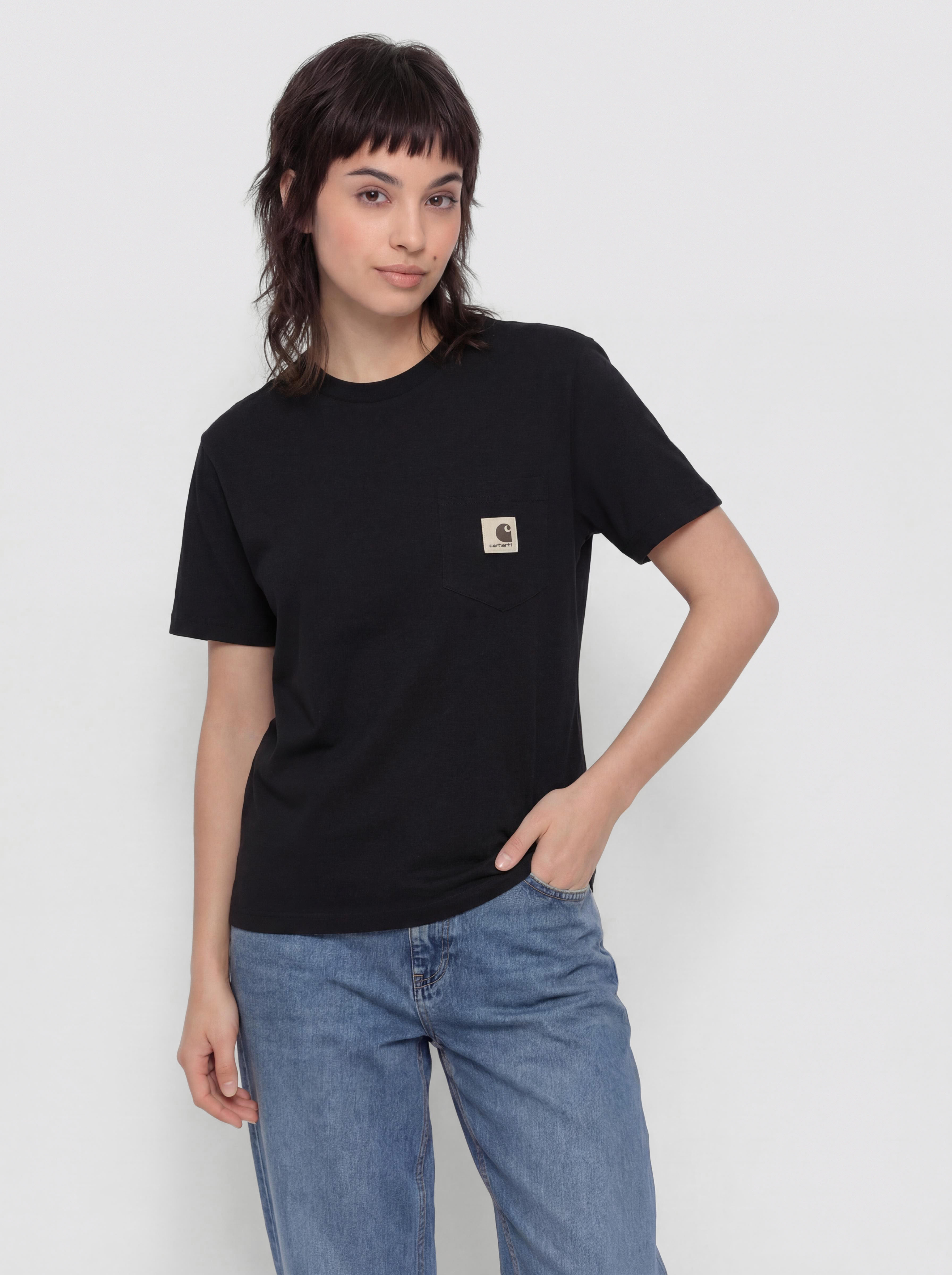 Tricou Carhartt WIP Pocket Wmn (black)