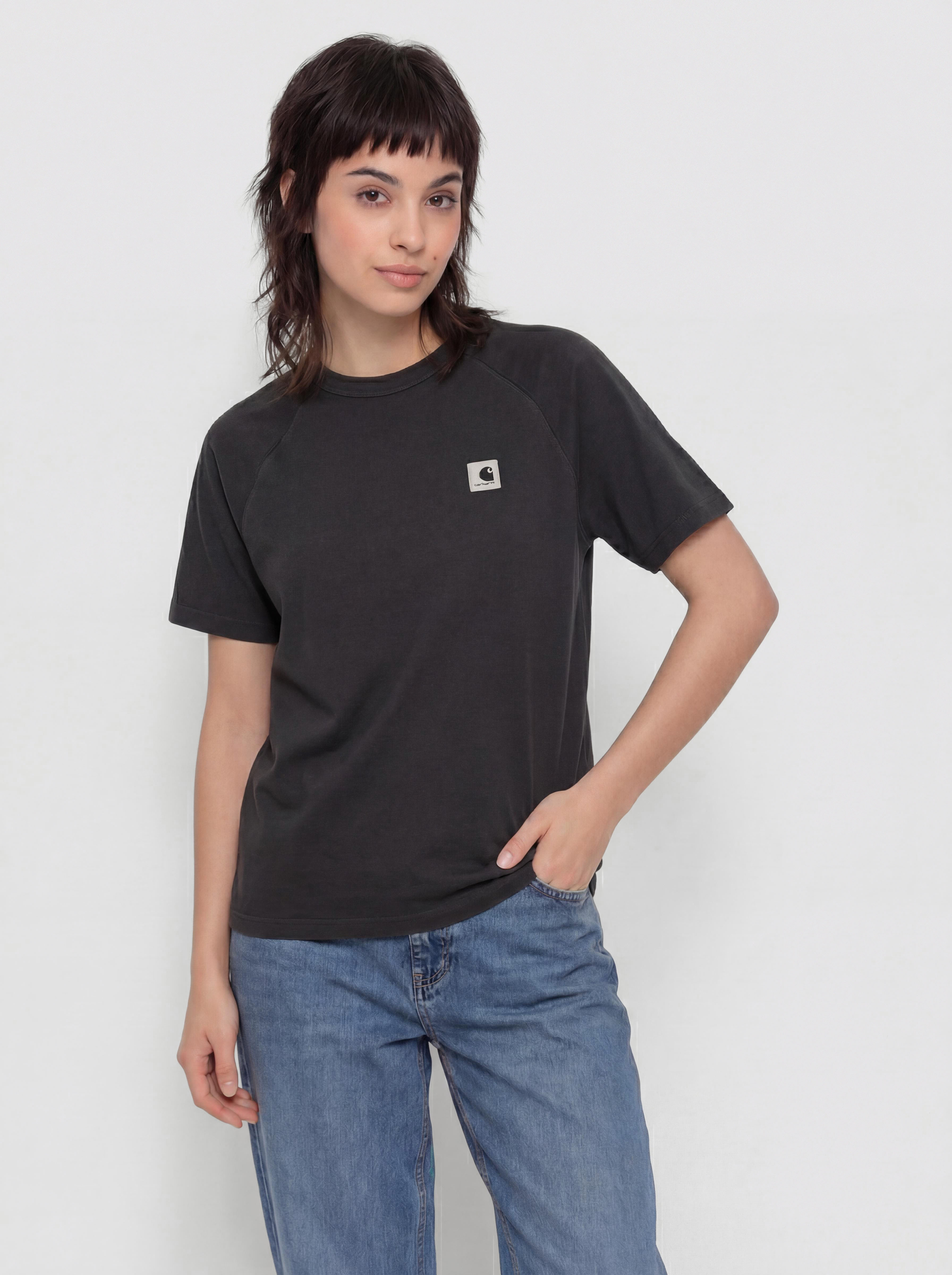 Tricou Carhartt WIP Hudson Wmn (black/chalk wash)