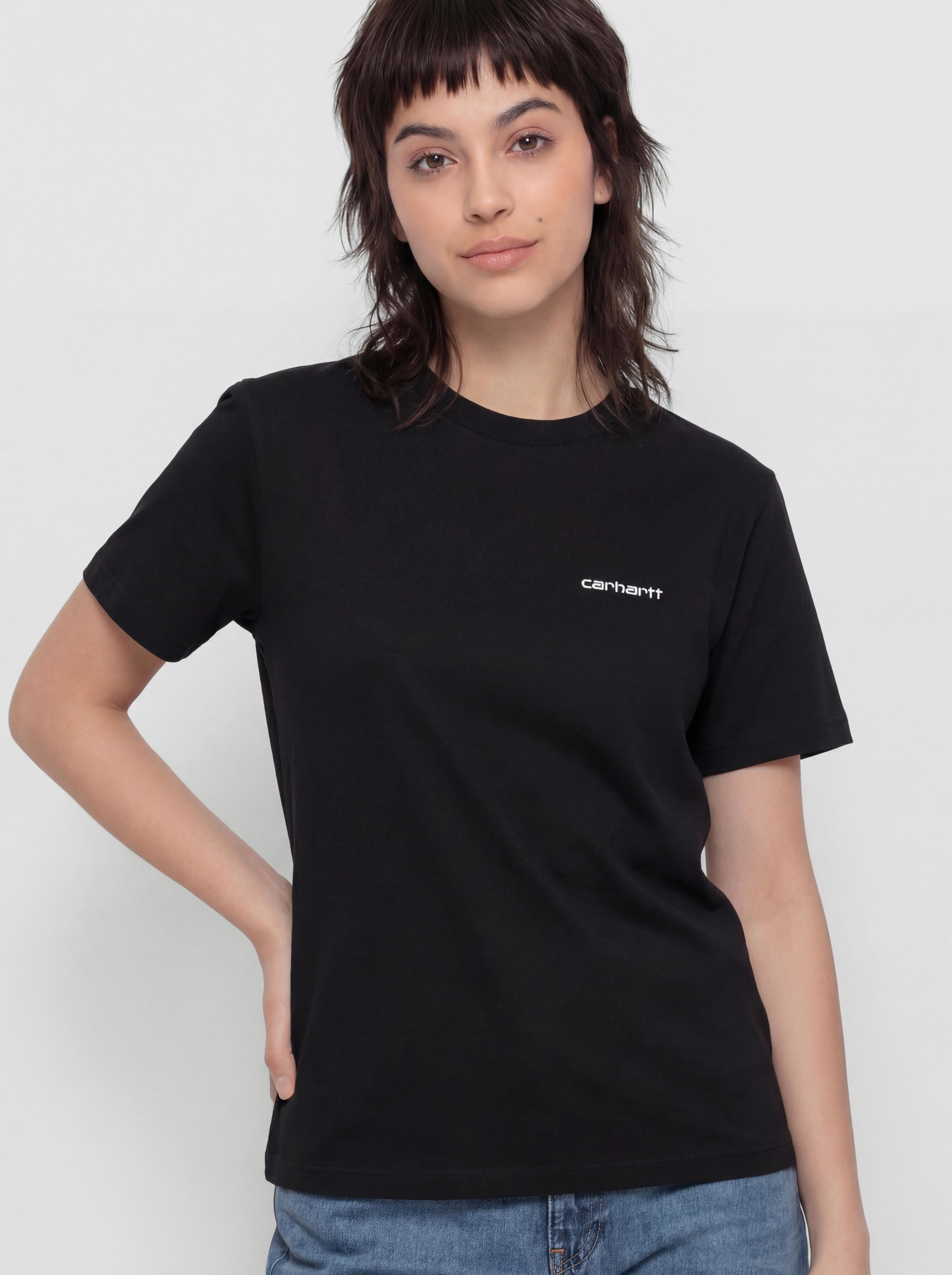 Tricou Carhartt WIP Script Embroidery Wmn (black/white)
