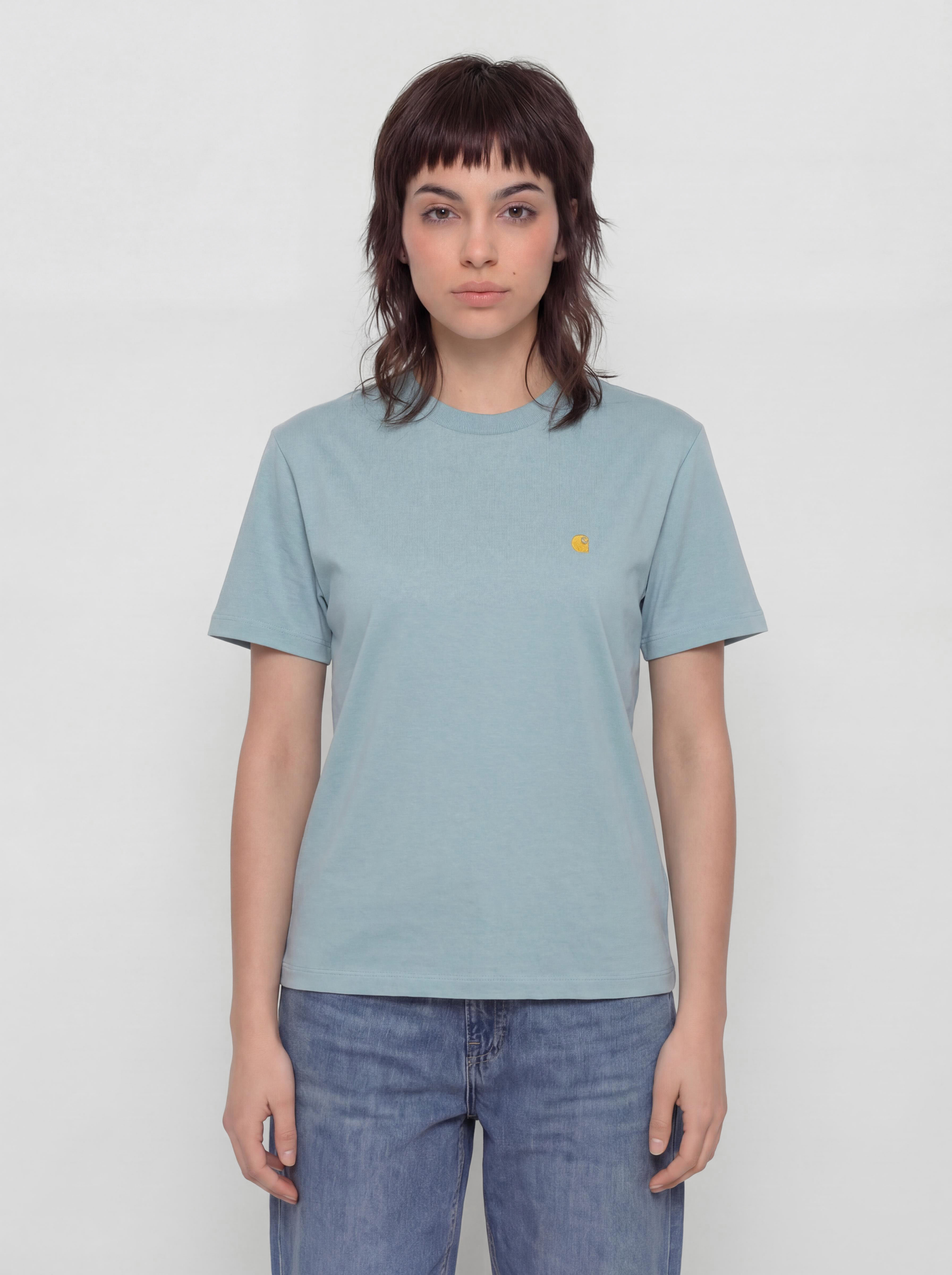 Tricou Carhartt WIP Chase Wmn (tourmaline/gold)