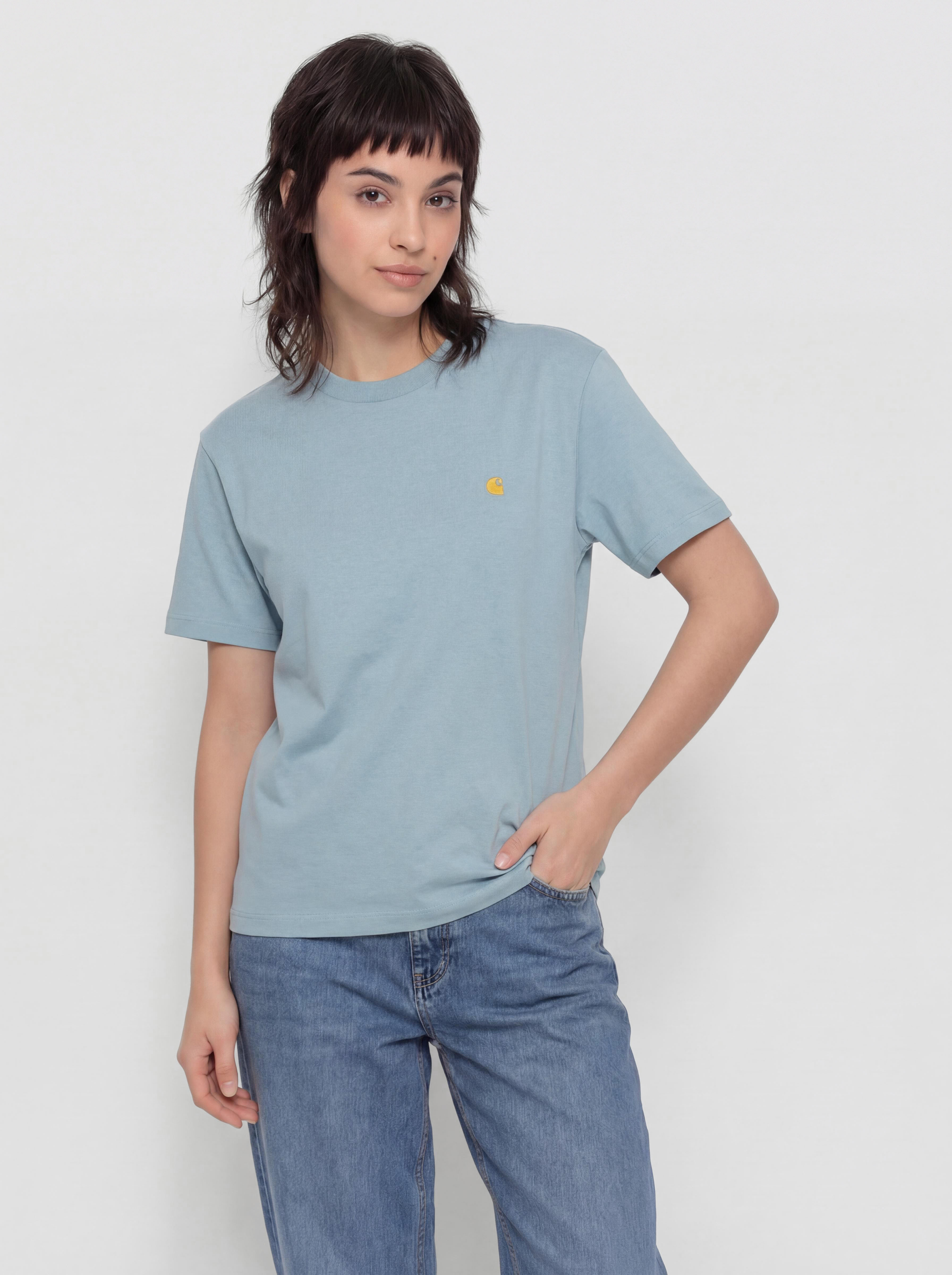 Tricou Carhartt WIP Chase Wmn (tourmaline/gold)