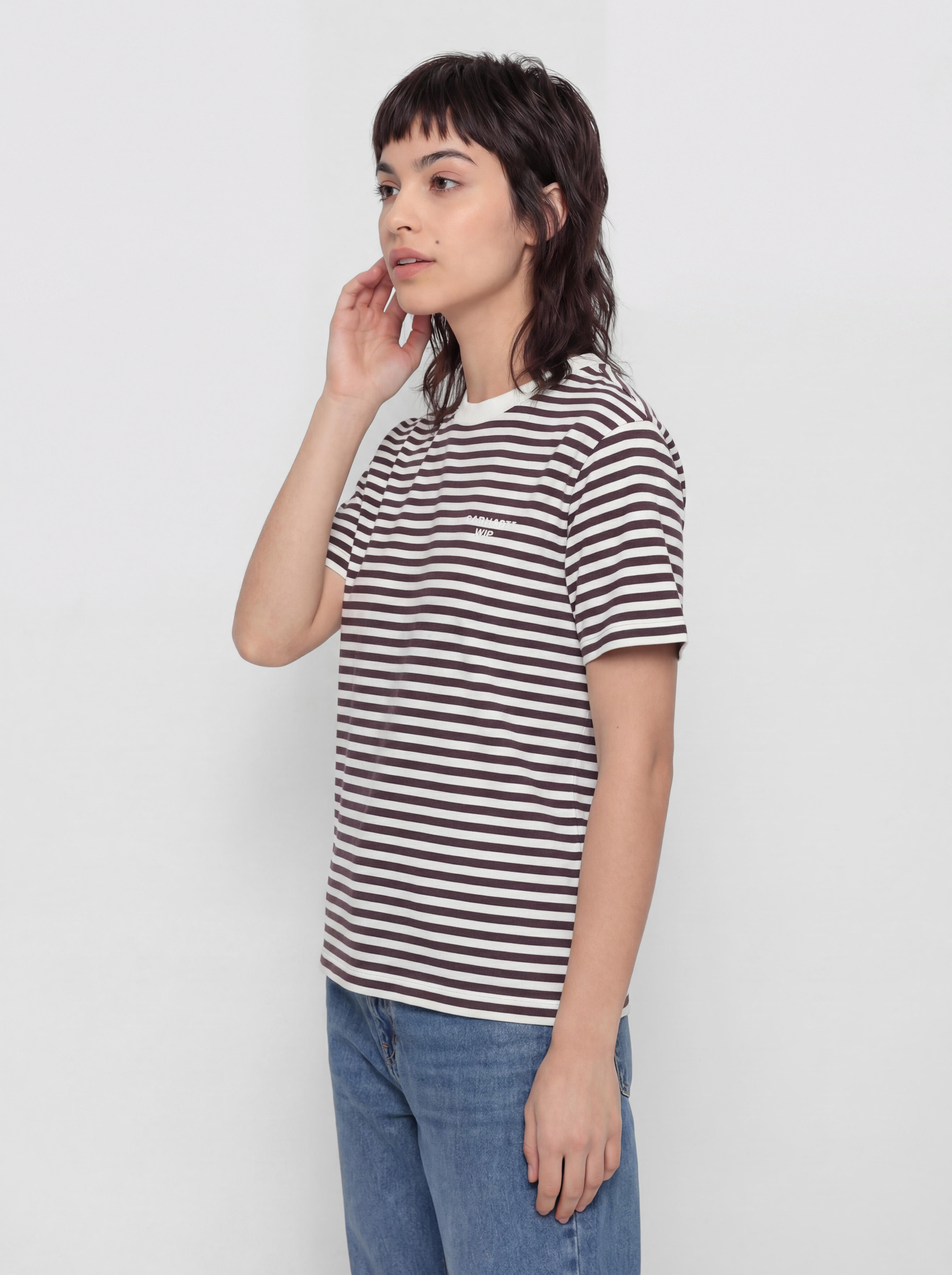 Tricou Carhartt WIP Ezra Wmn (ezra stripe/cozy purple/wax)