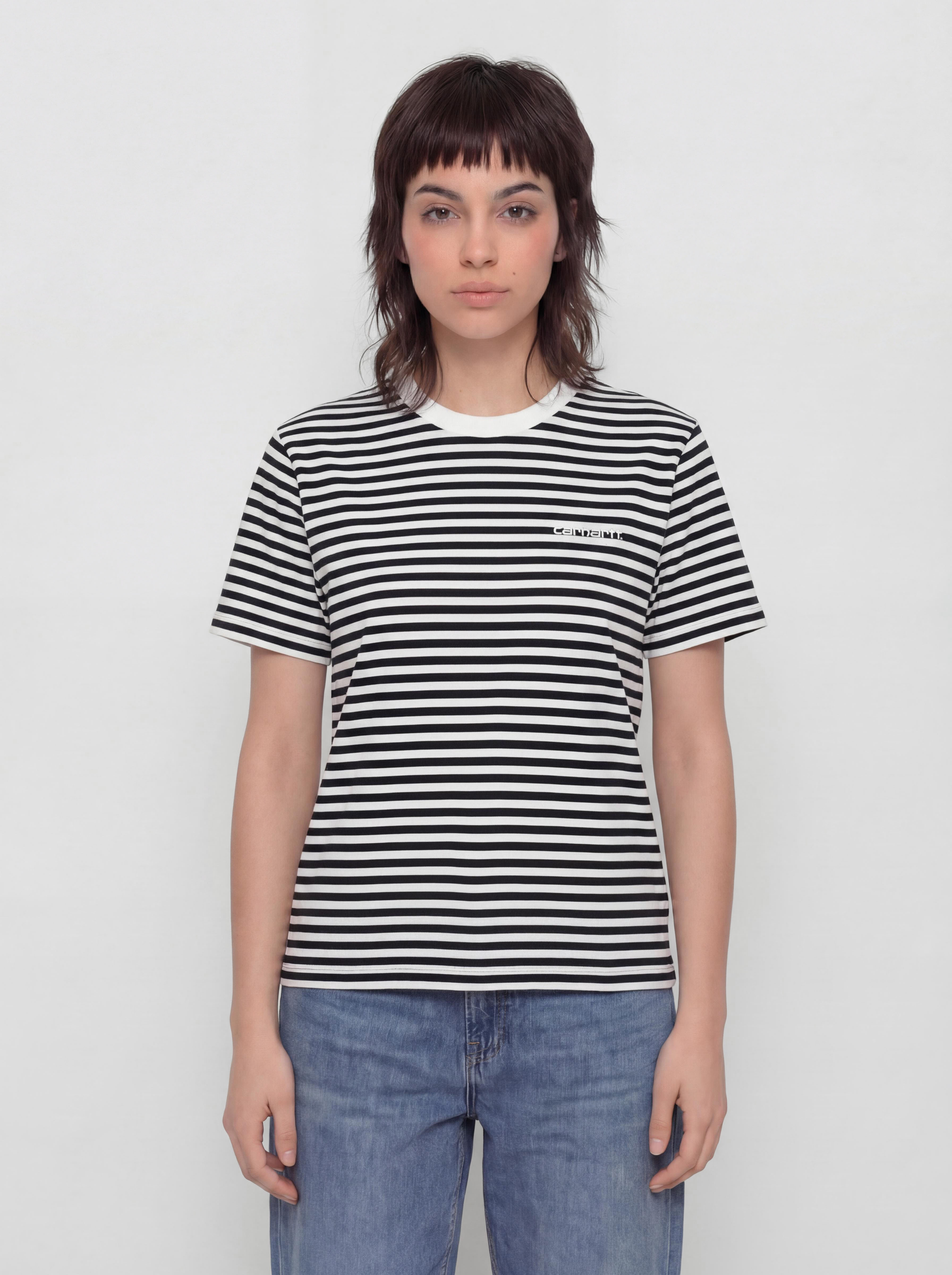 Tricou Carhartt WIP Ezra Wmn (ezra stripe/black/wax)