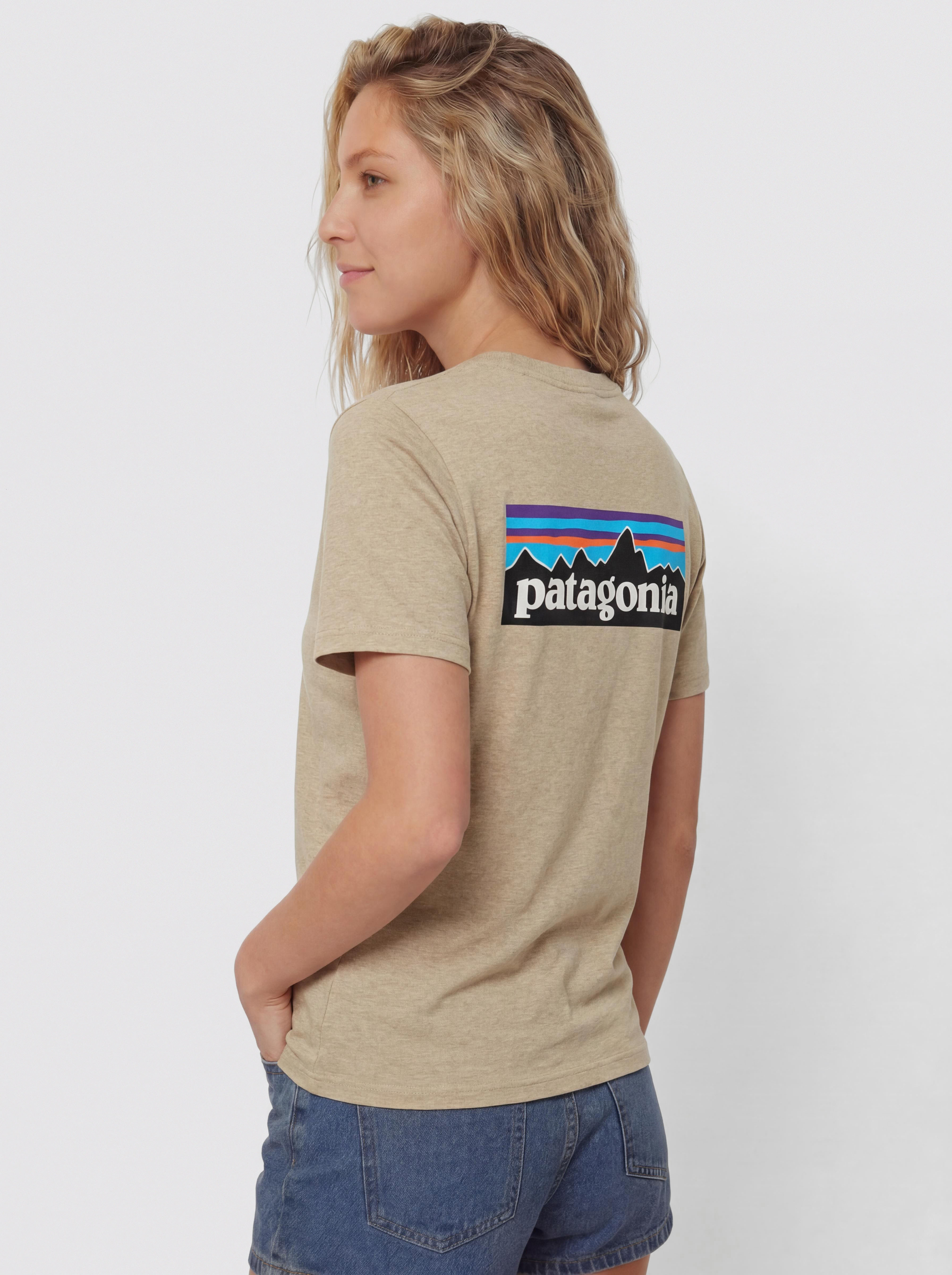 Tricou Patagonia P 6 Logo Responsibili Wmn (pumice)
