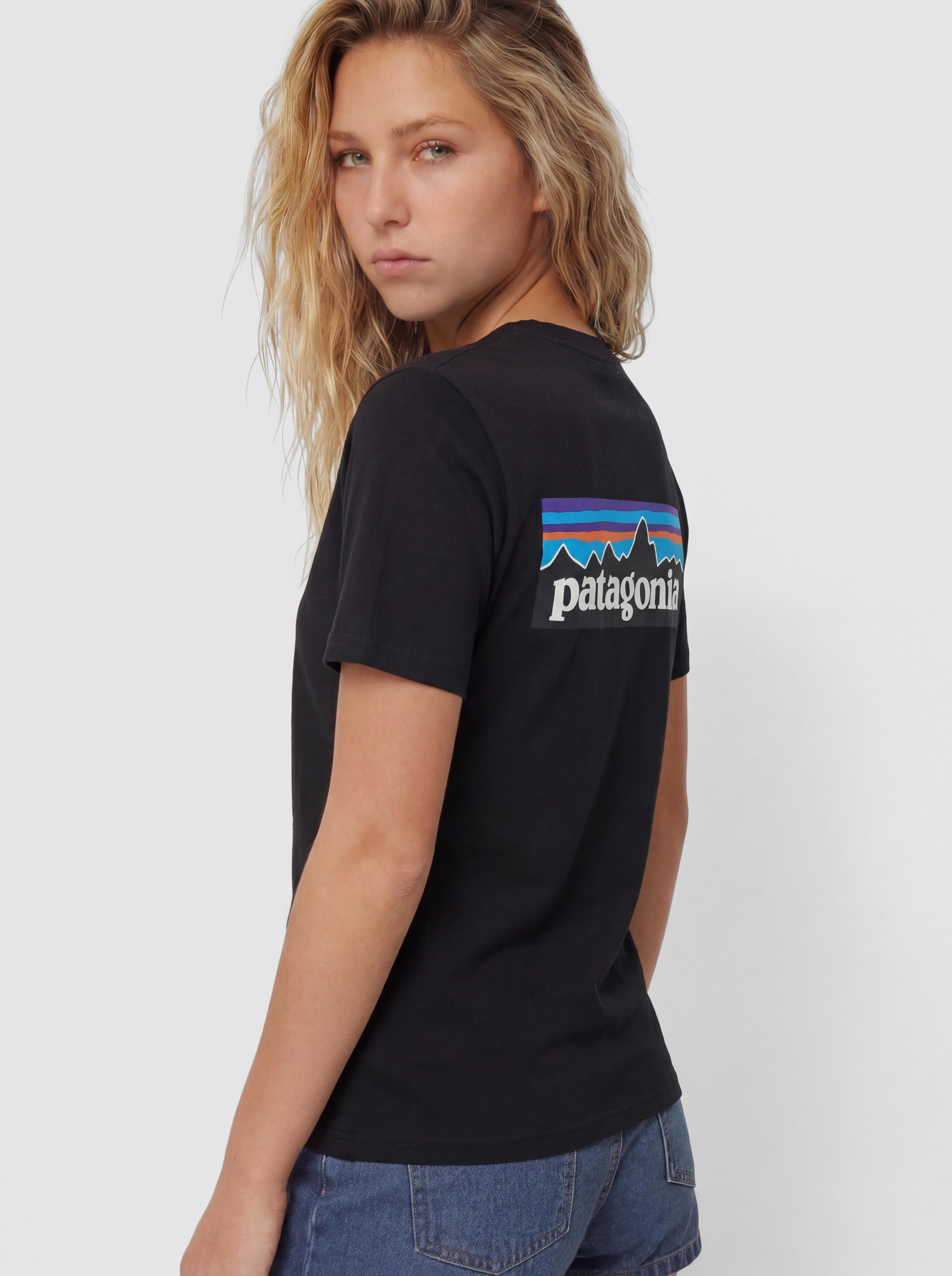 Tricou Patagonia P 6 Logo Responsibili Wmn (black)