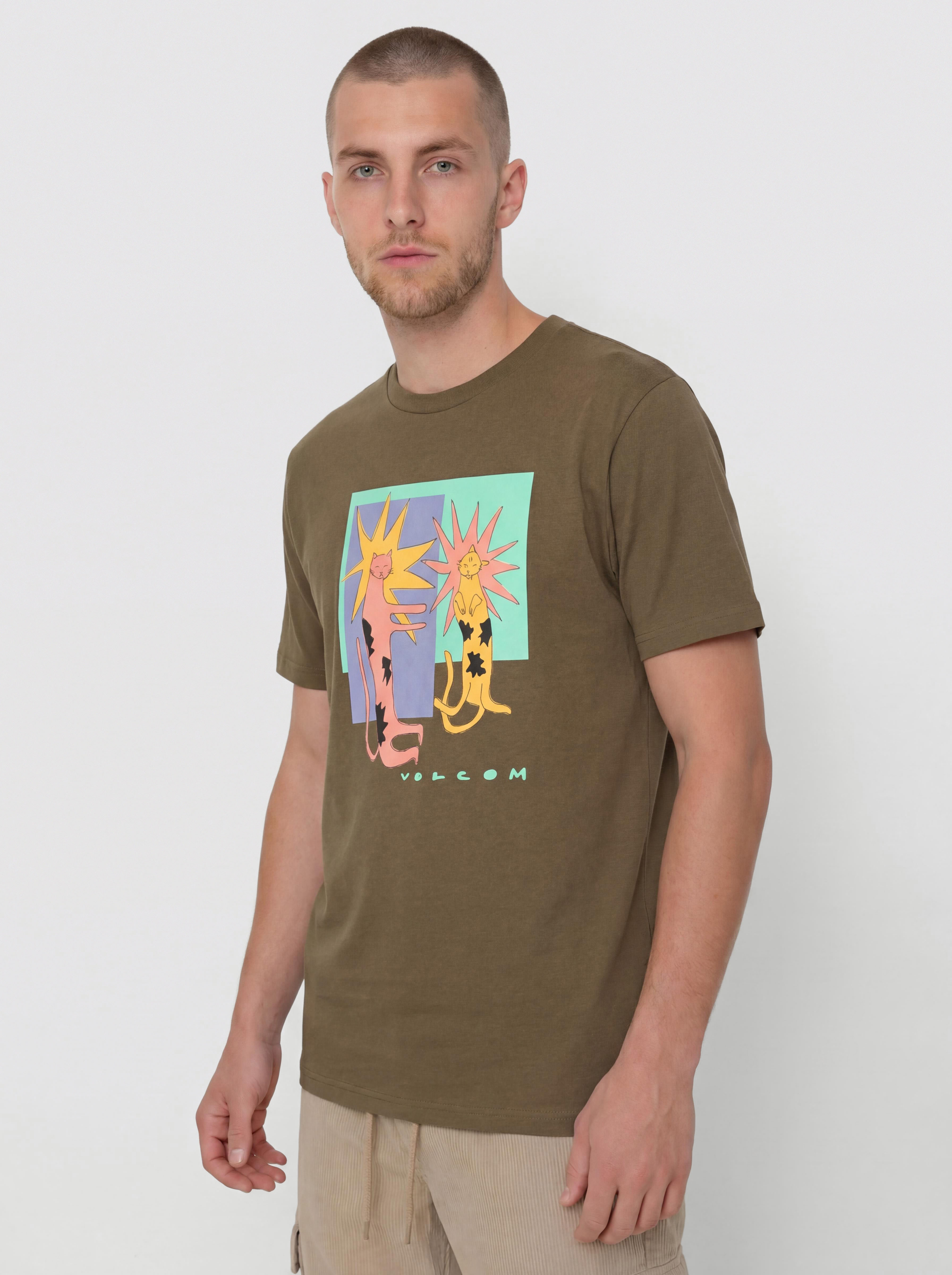 Tricou Volcom Longo Cats Bsc (sage leaf)