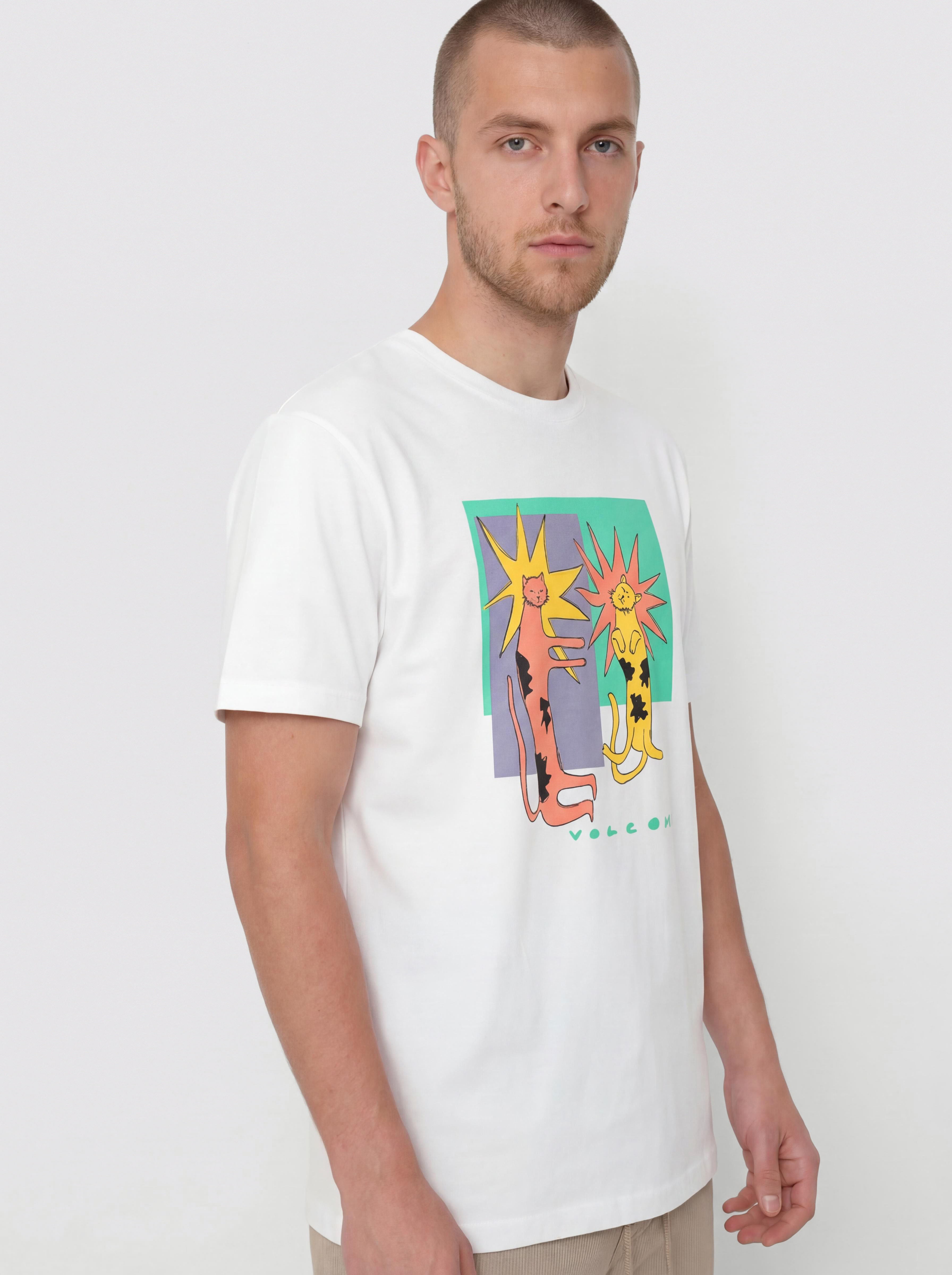 Tricou Volcom Longo Cats Bsc (white)