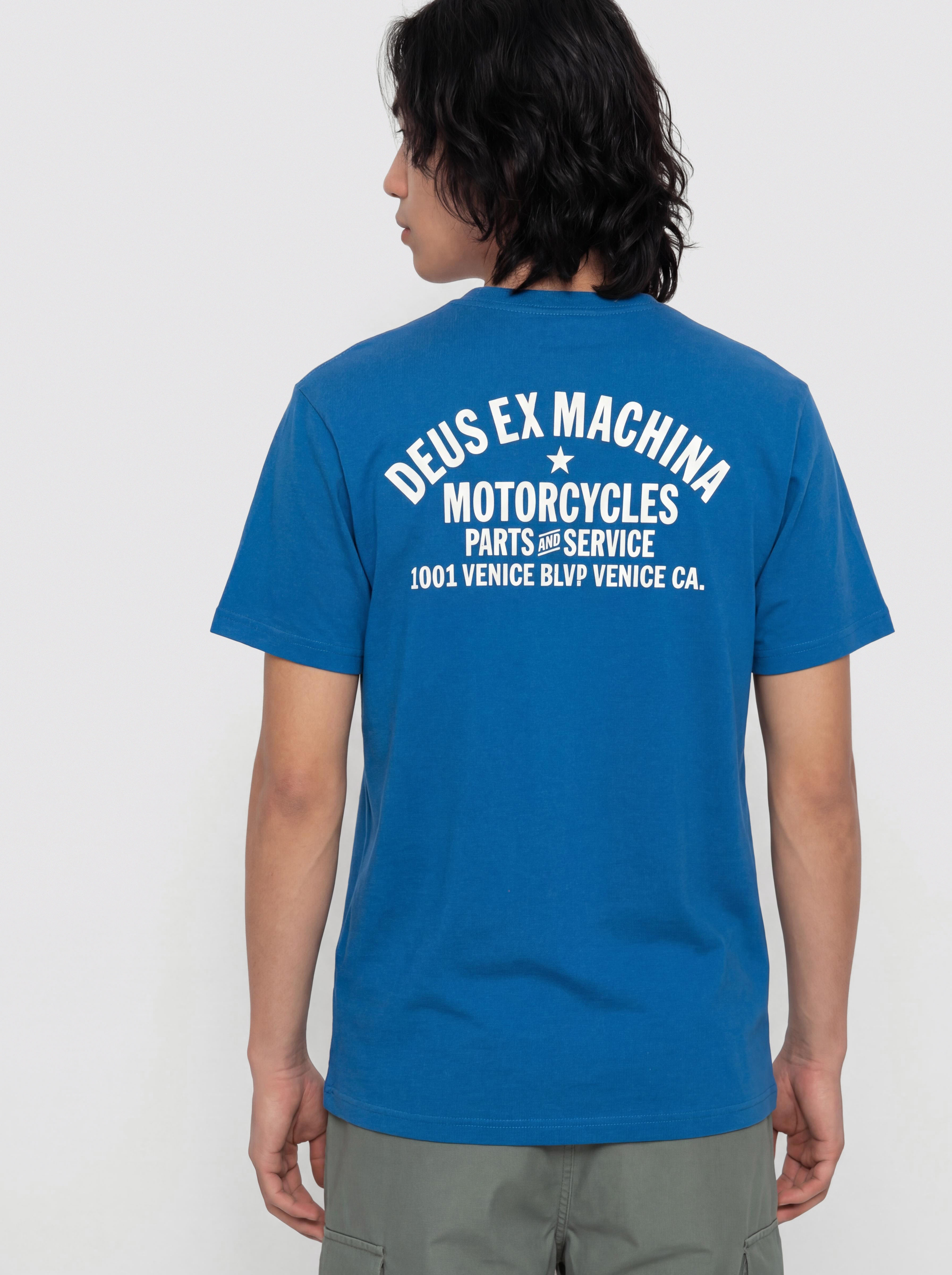 Tricou Deus Ex Machina Venice Address (classic blue)