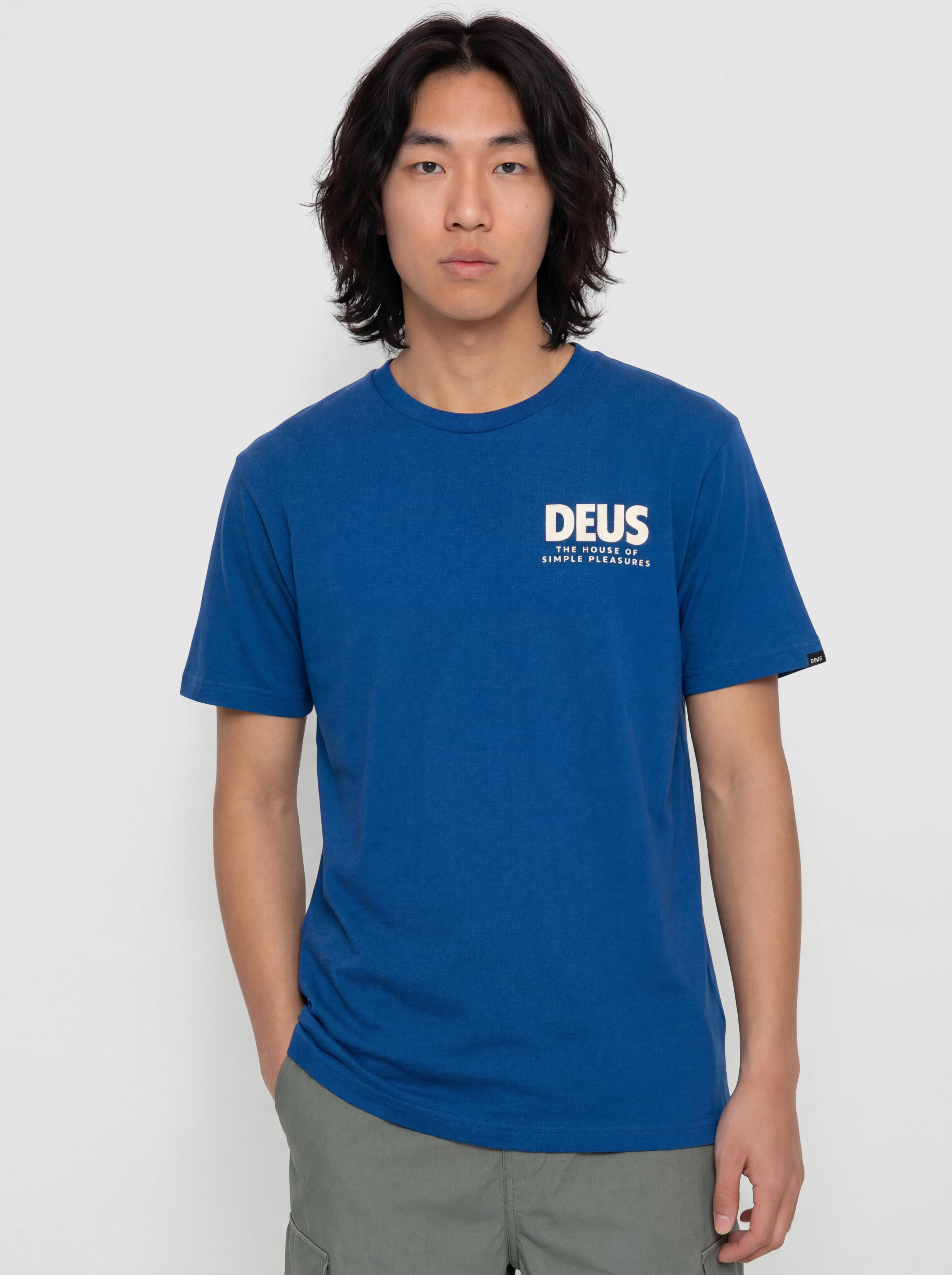 Tricou Deus Ex Machina Chromium (classic blue)
