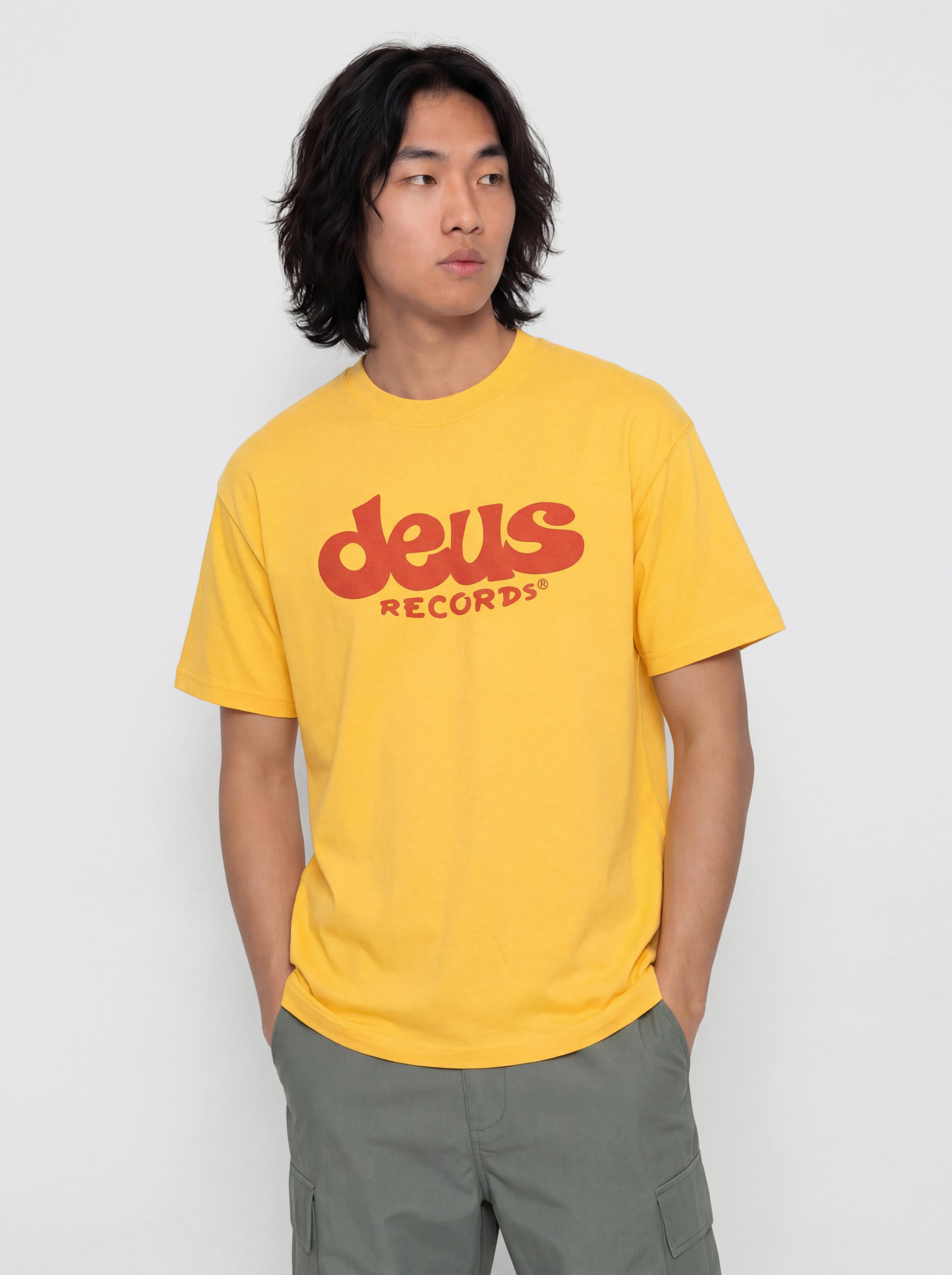 Tricou Deus Ex Machina Smile (citrus yellow)