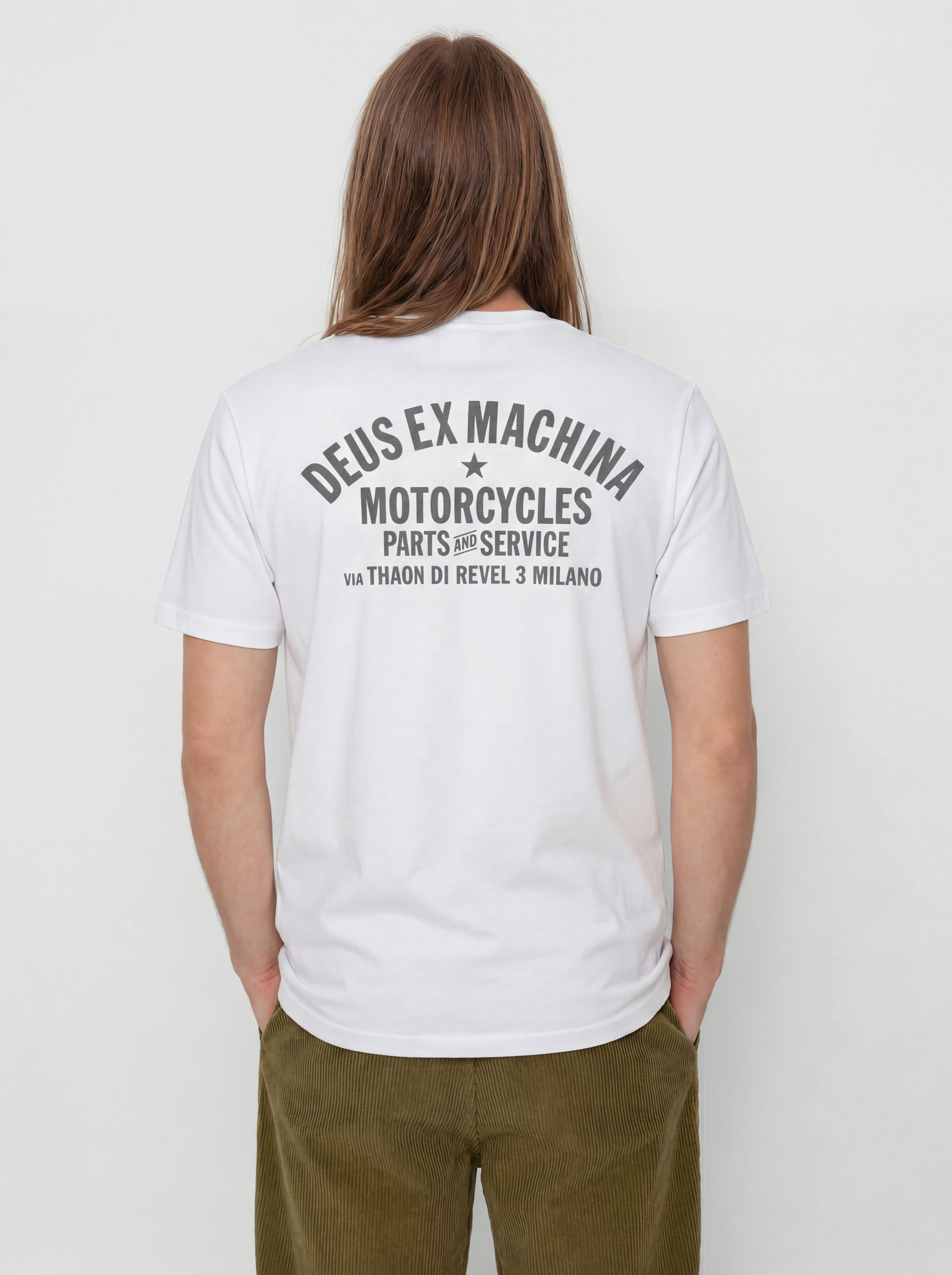 Tricou Deus Ex Machina Milano Address (white)