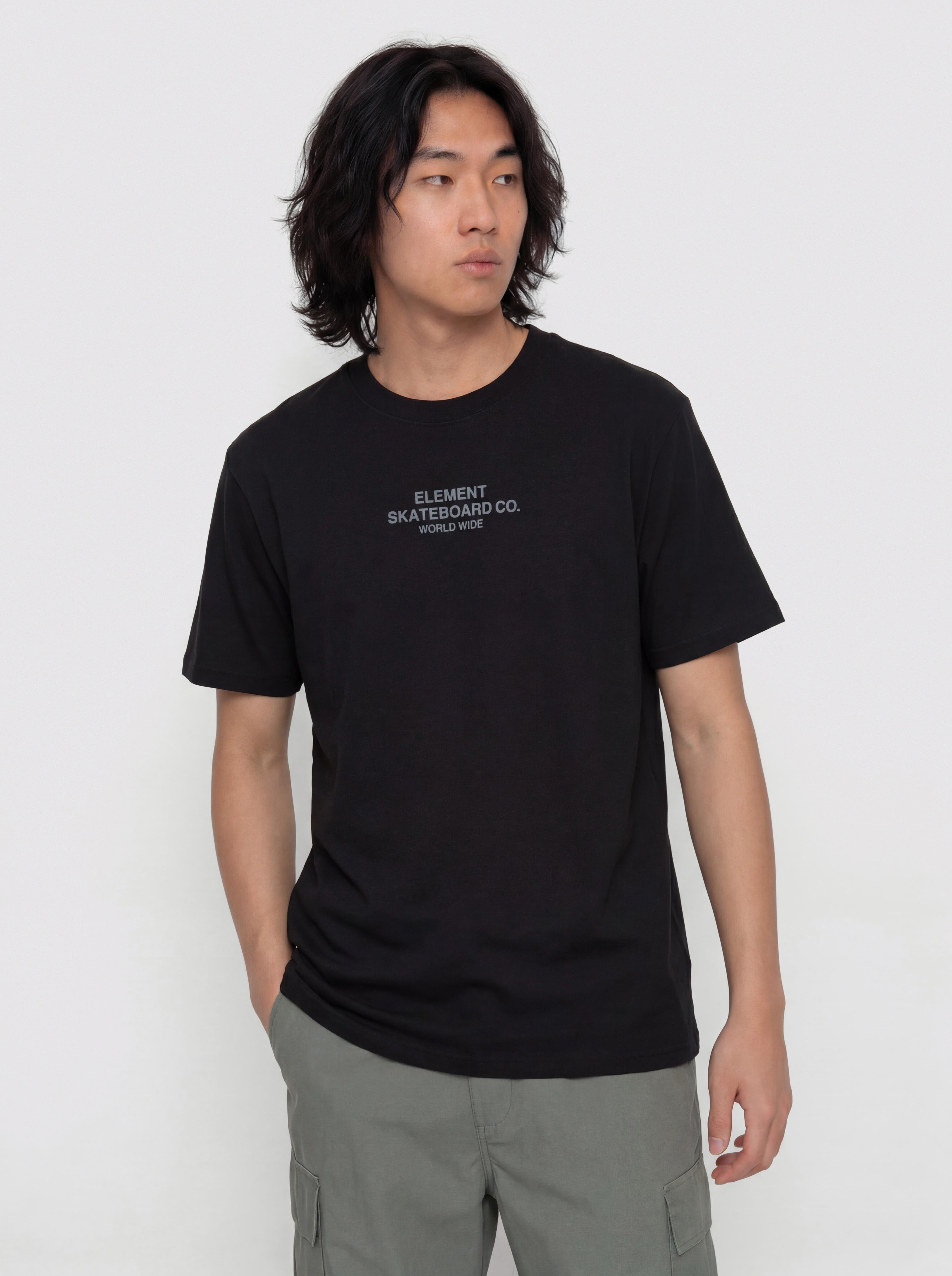Tricou Element Skateboard Co (flint black)