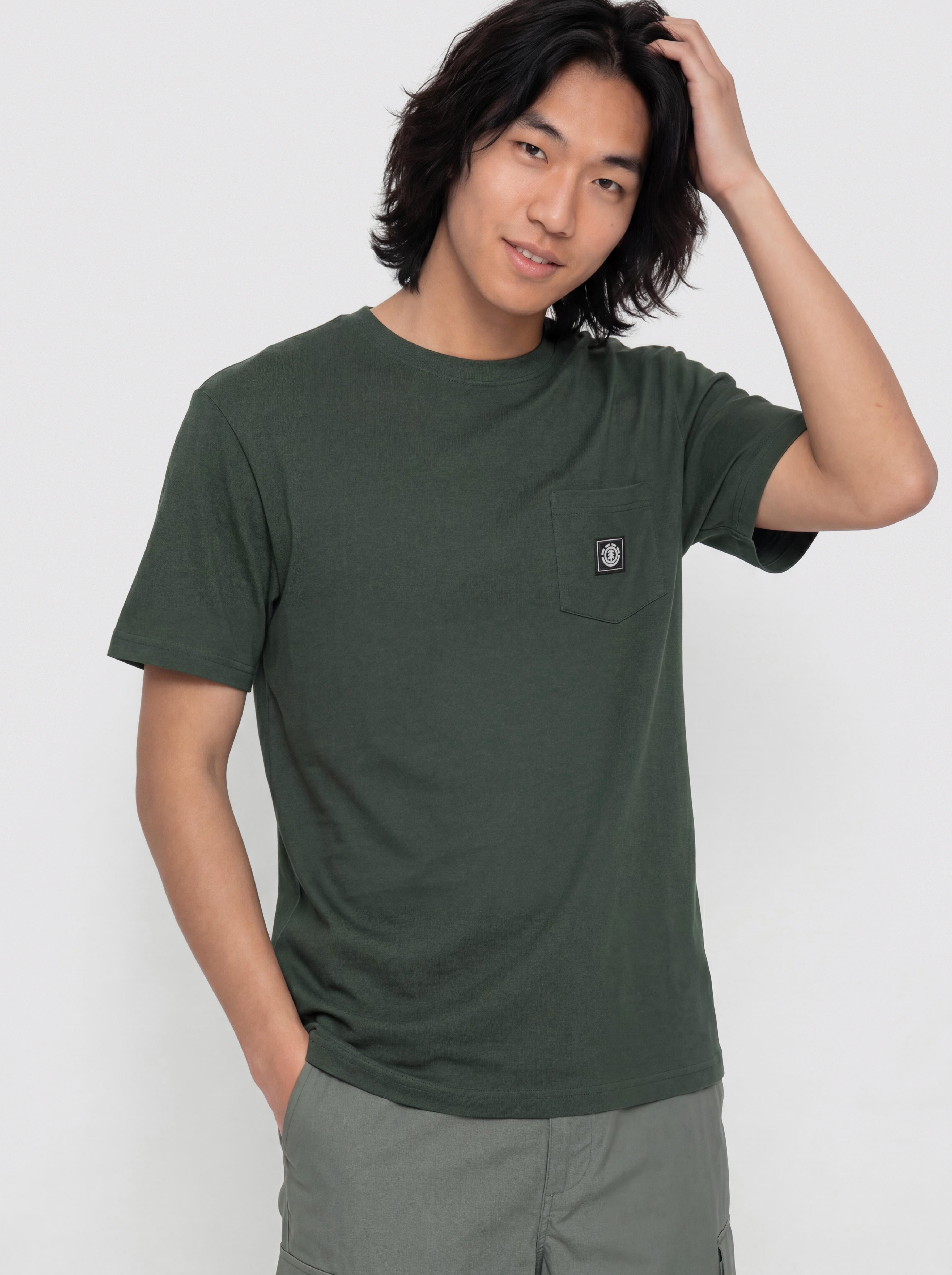 Tricou Element Basic Pocket Label (deep forest)